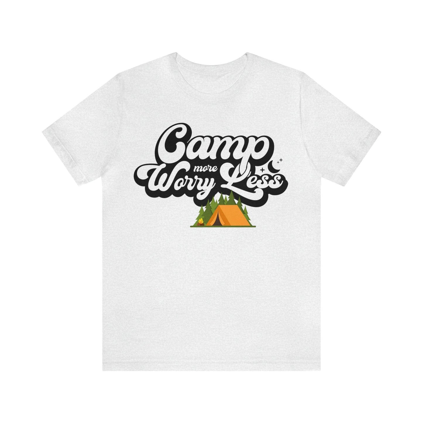 Camp More Worry Less Shirt, Outdoor adventure clothing, Nature-inspired shirts, Outdoor enthusiasts gift, Adventure-themed attire - Giftsmojo