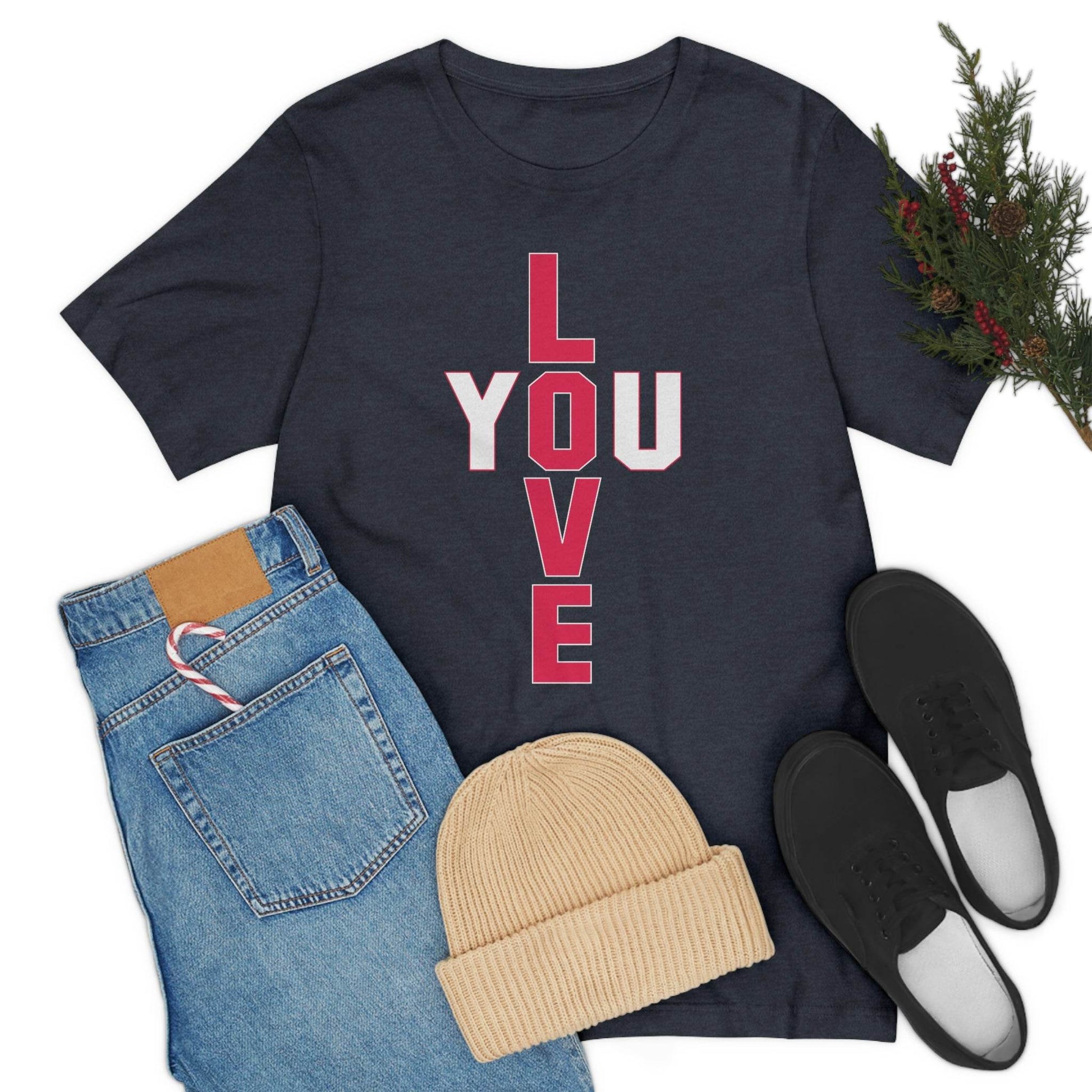 T-shape Love you Tee - Giftsmojo