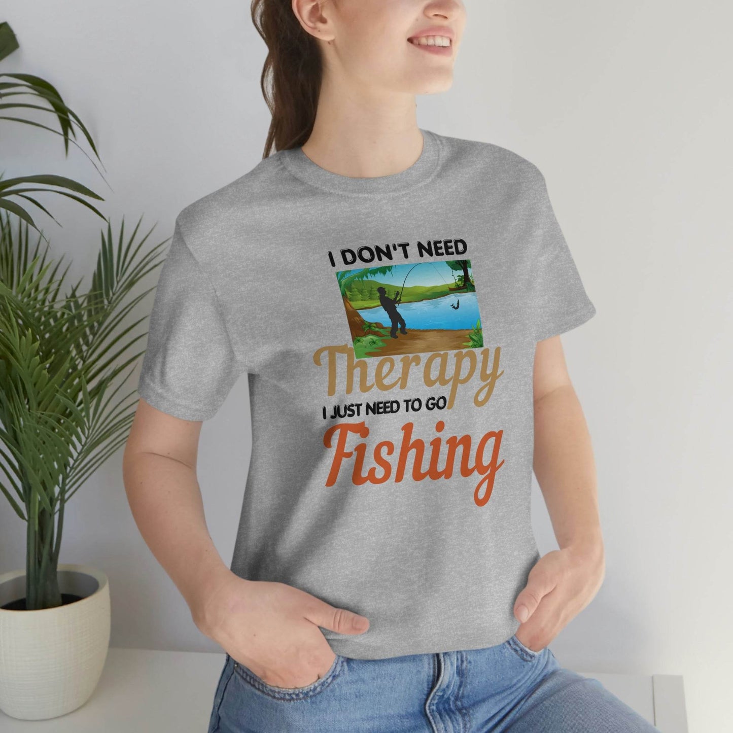 Fishing T-shirt dad shirt dad gift outdoor lover gift - fishing gift nature lover shirt I don't need therapy I just need to go Fishing shirt - Giftsmojo