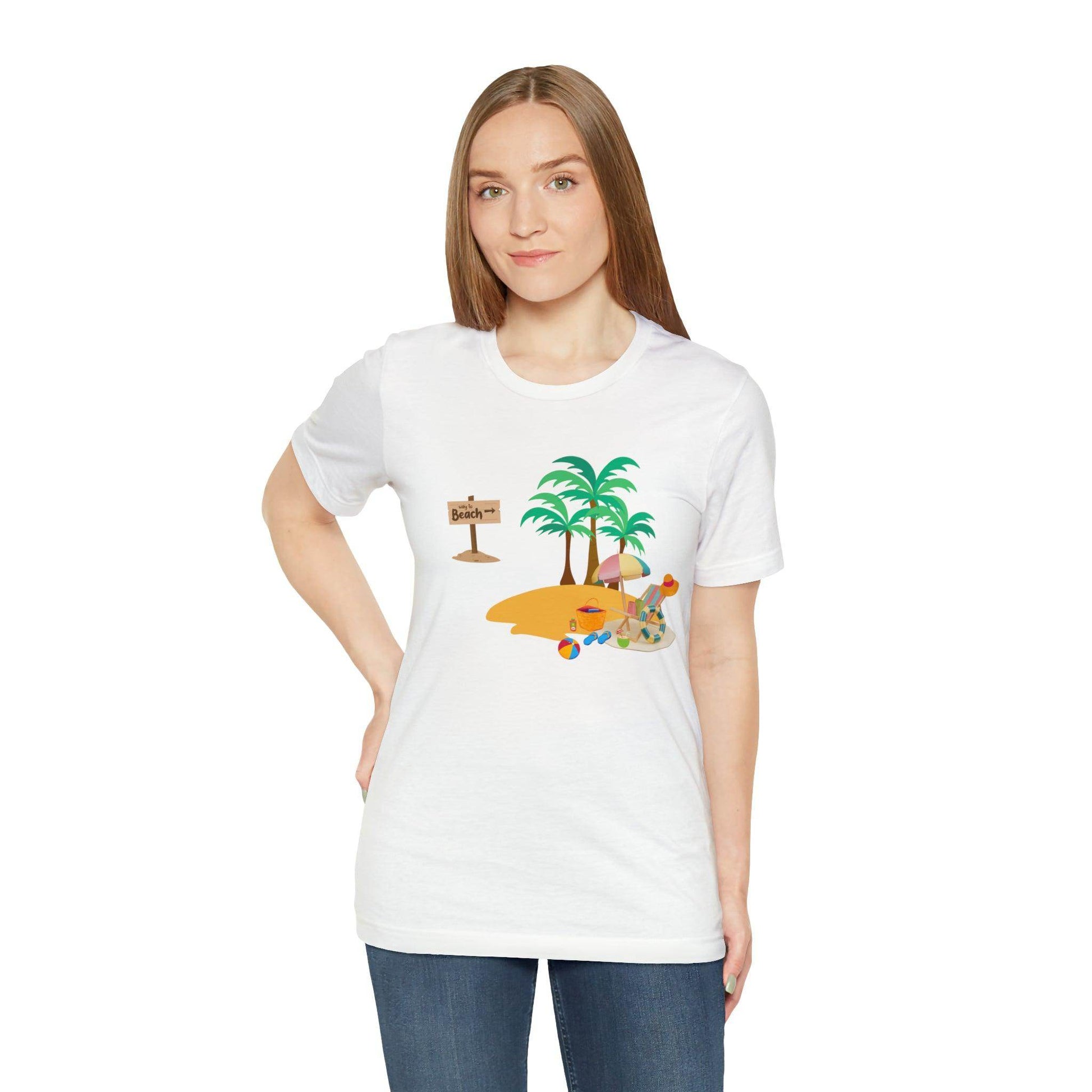 Beach shirt, Beach t-shirt, Summer shirt, Beachwear, Beach fashion, Tropical print, Trendy design, Stylish beach apparel - Giftsmojo