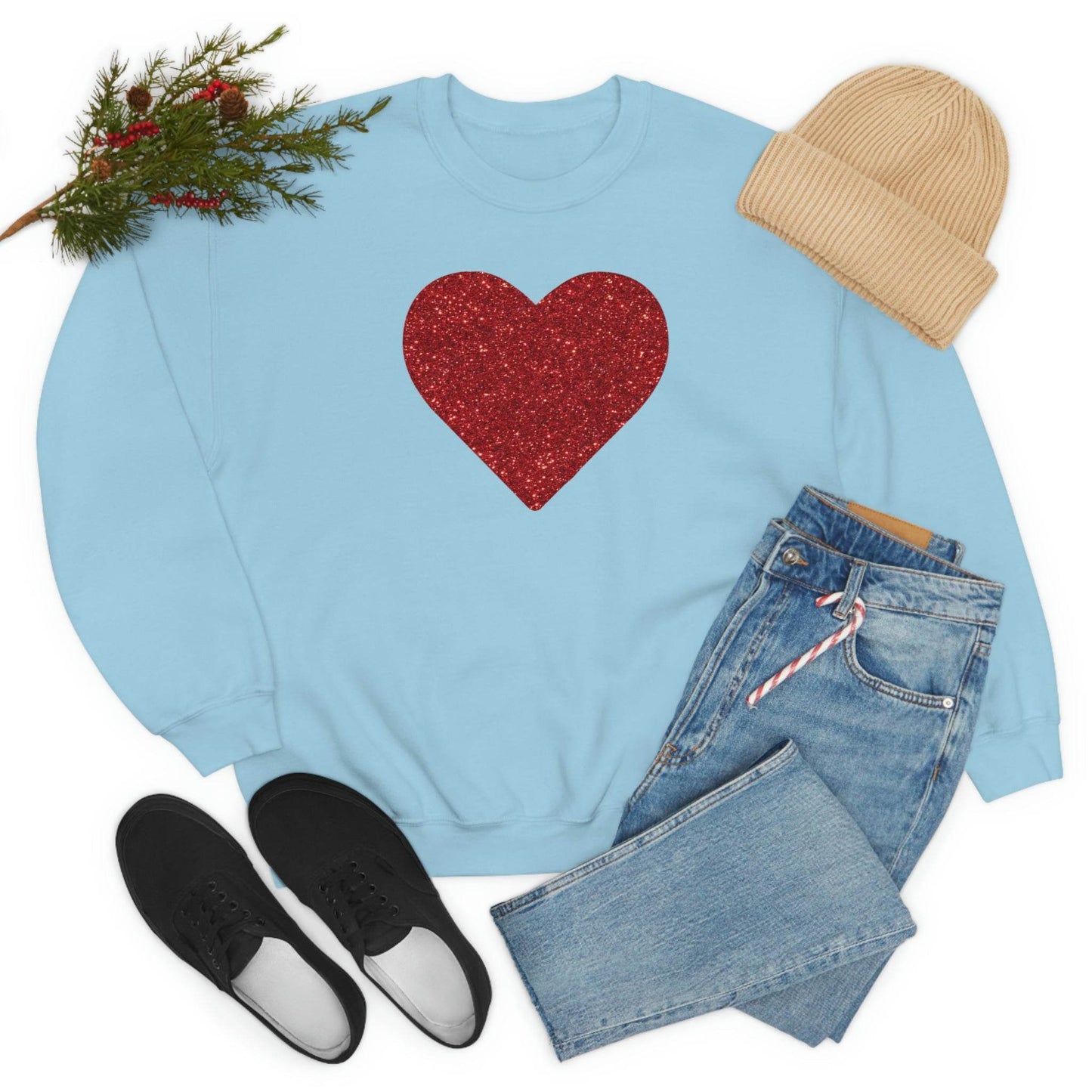Heart Sweatshirt Love sweatshirt Love Shirt Cute Love Shirt with Heart Valentine sweatshirt - Matching Love shirt Girlfriend gift Boyfriend - Giftsmojo