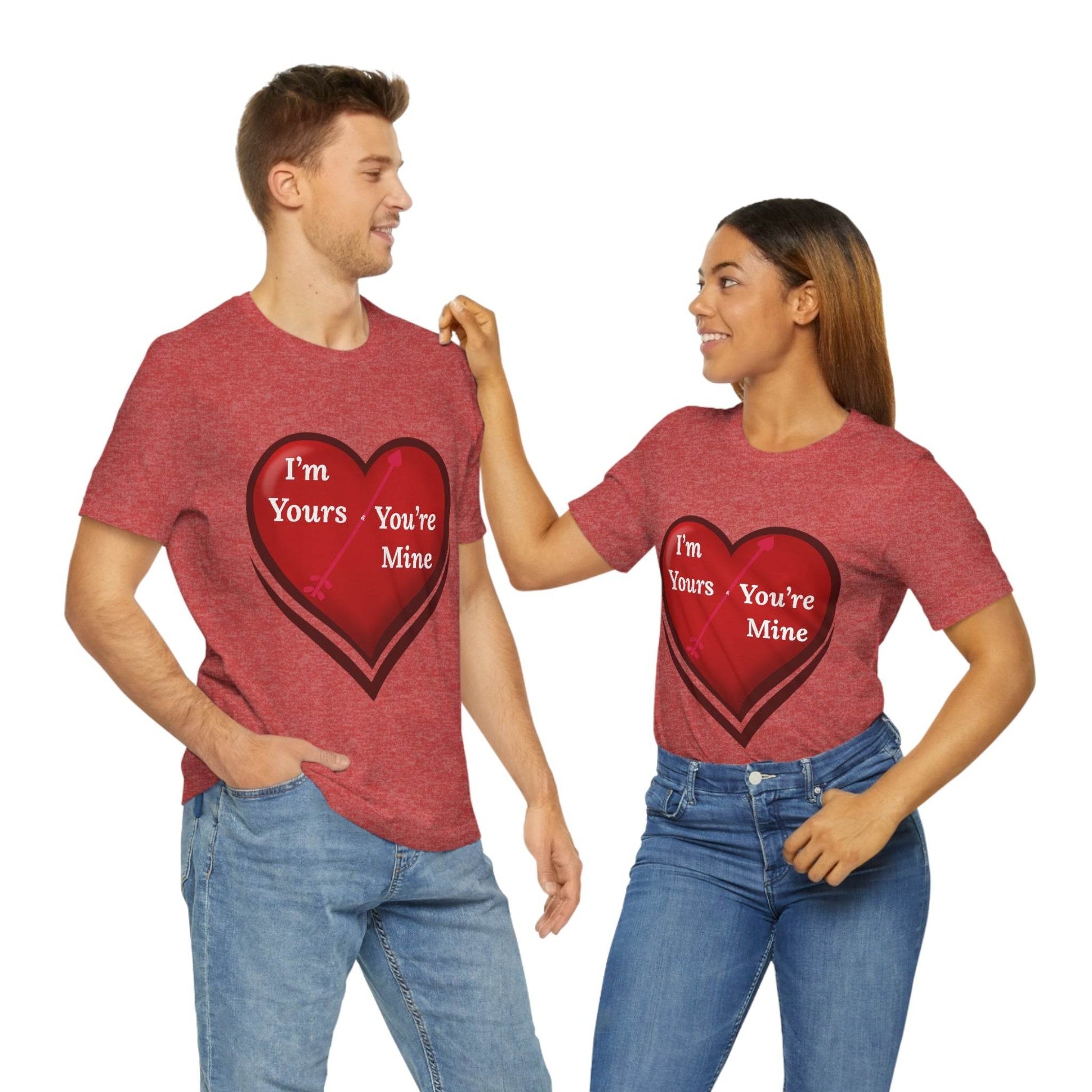 I'm Yours and You're Mine Heart Tee - Giftsmojo