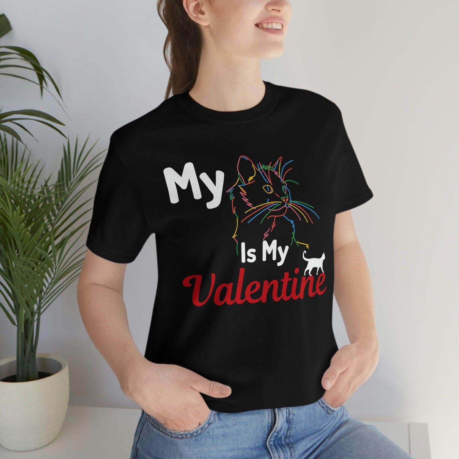 My Cat is My Valentine, Cute Pet lover Valentine shirt - Cute Cat lover shirt - Cat Mom shirt - Giftsmojo