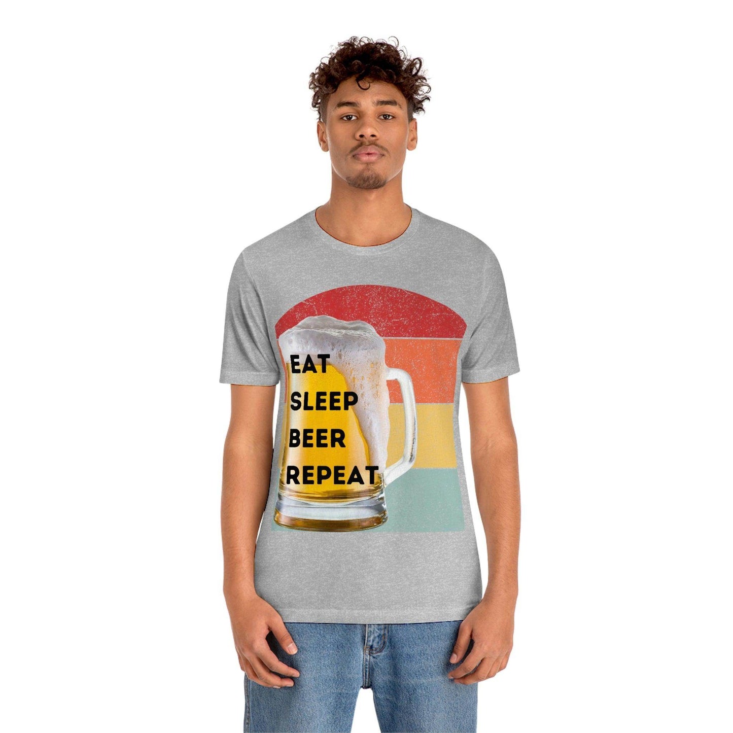 Retro shirt Eat Sleep Beer Repeat - funny beer shirt - Giftsmojo