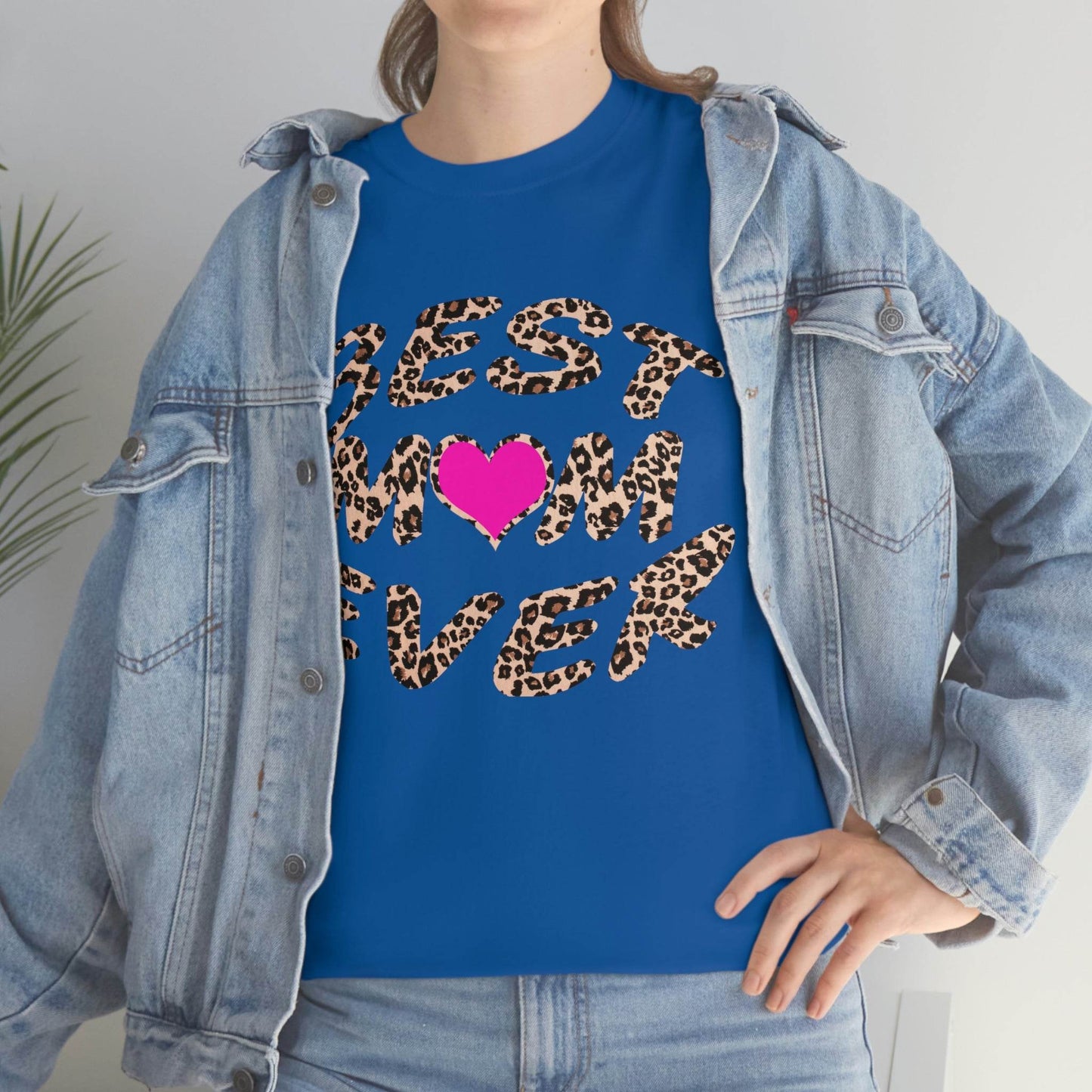 Best mom ever leopard print Tee - Giftsmojo