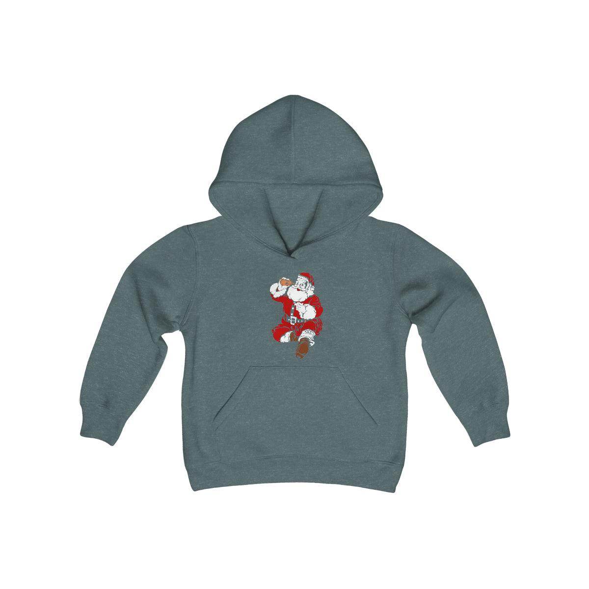 Naughty Santa Youth Heavy Blend Hooded Sweatshirt - Giftsmojo