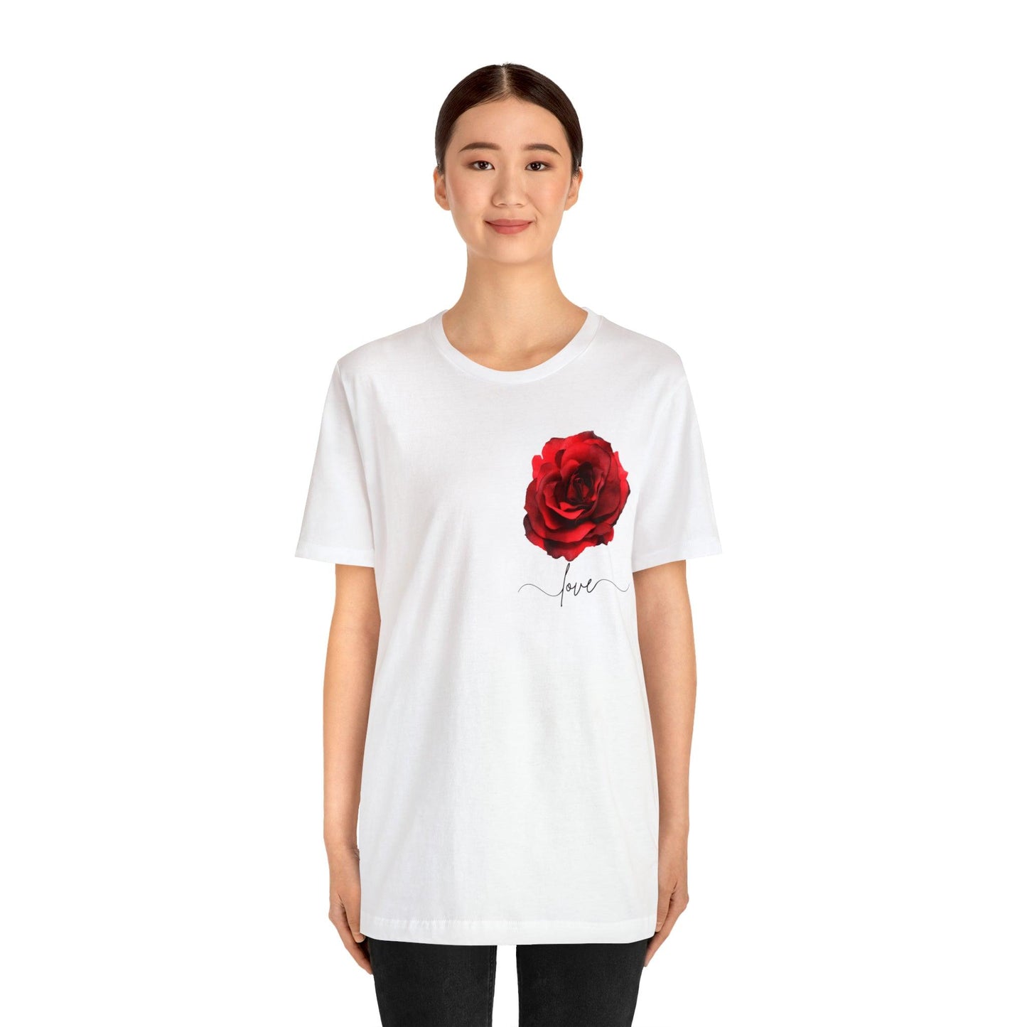 Love Rose Flower shirt, Floral motif, Floral shirt, Engagement gift, Anniversary gift, Wedding gift, gift for Wife, gift for Mom