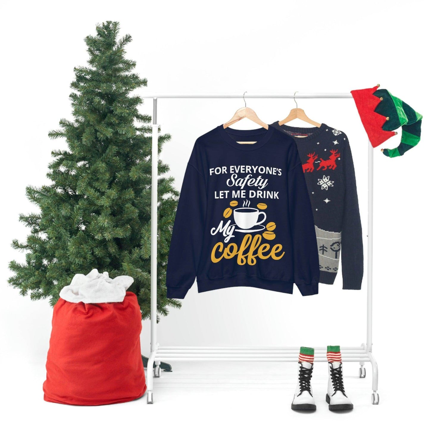 Coffee tee Unisex Heavy Blend™ Crewneck Sweatshirt - Giftsmojo