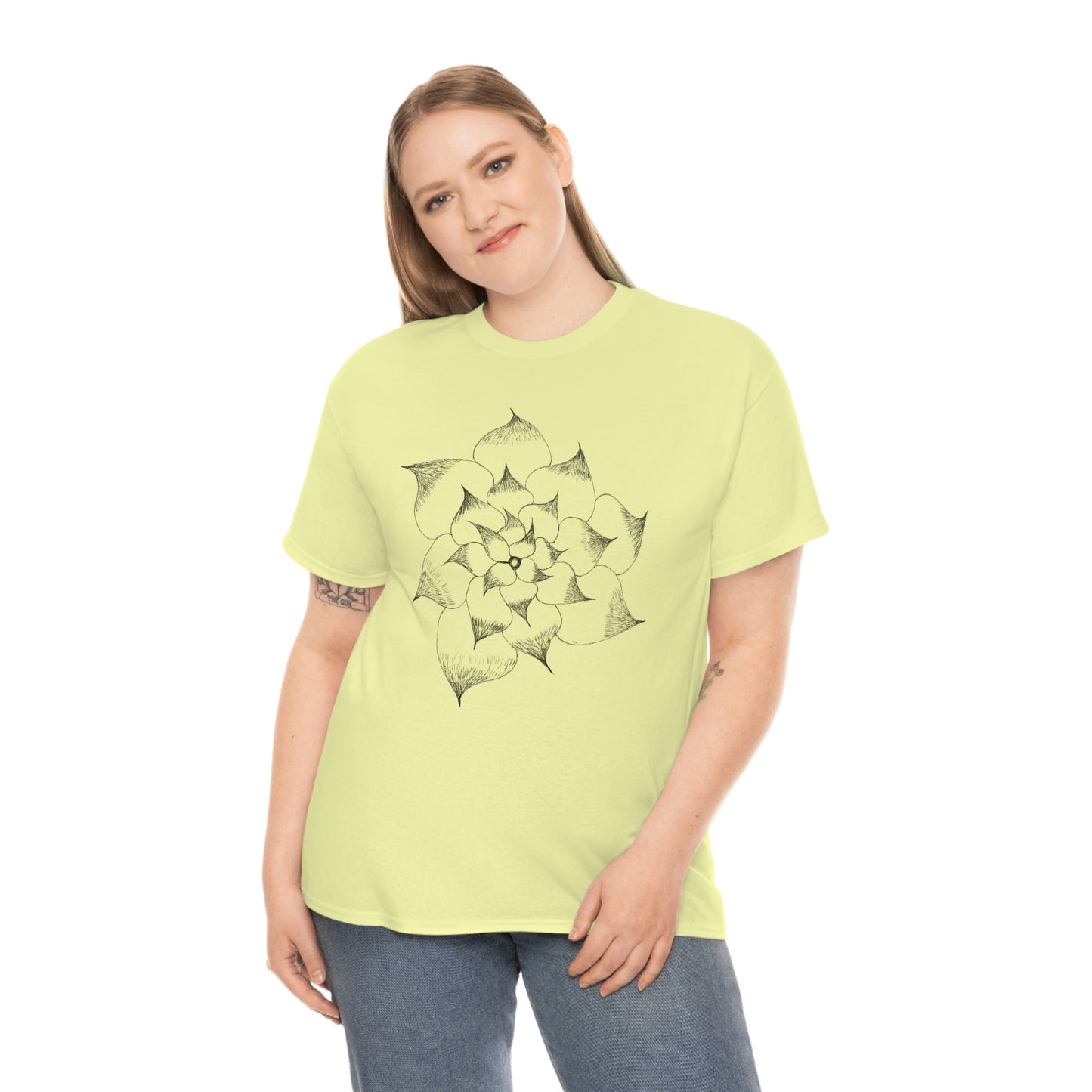 Flower Tee, custom designed tee, flower t-shirt, floral graphic tee