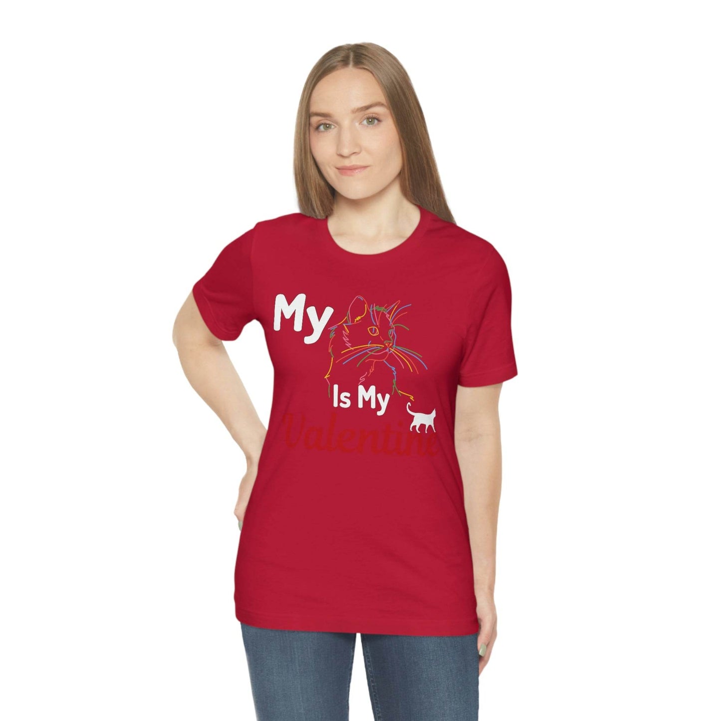 My Cat is My Valentine, Cute Pet lover Valentine shirt - Cute Cat lover shirt - Cat Mom shirt - Giftsmojo