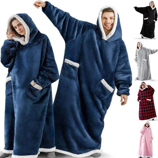 Winter TV Hoodie Blanket - Oversized Pullover With Pockets Clothes Women Men - Giftsmojo