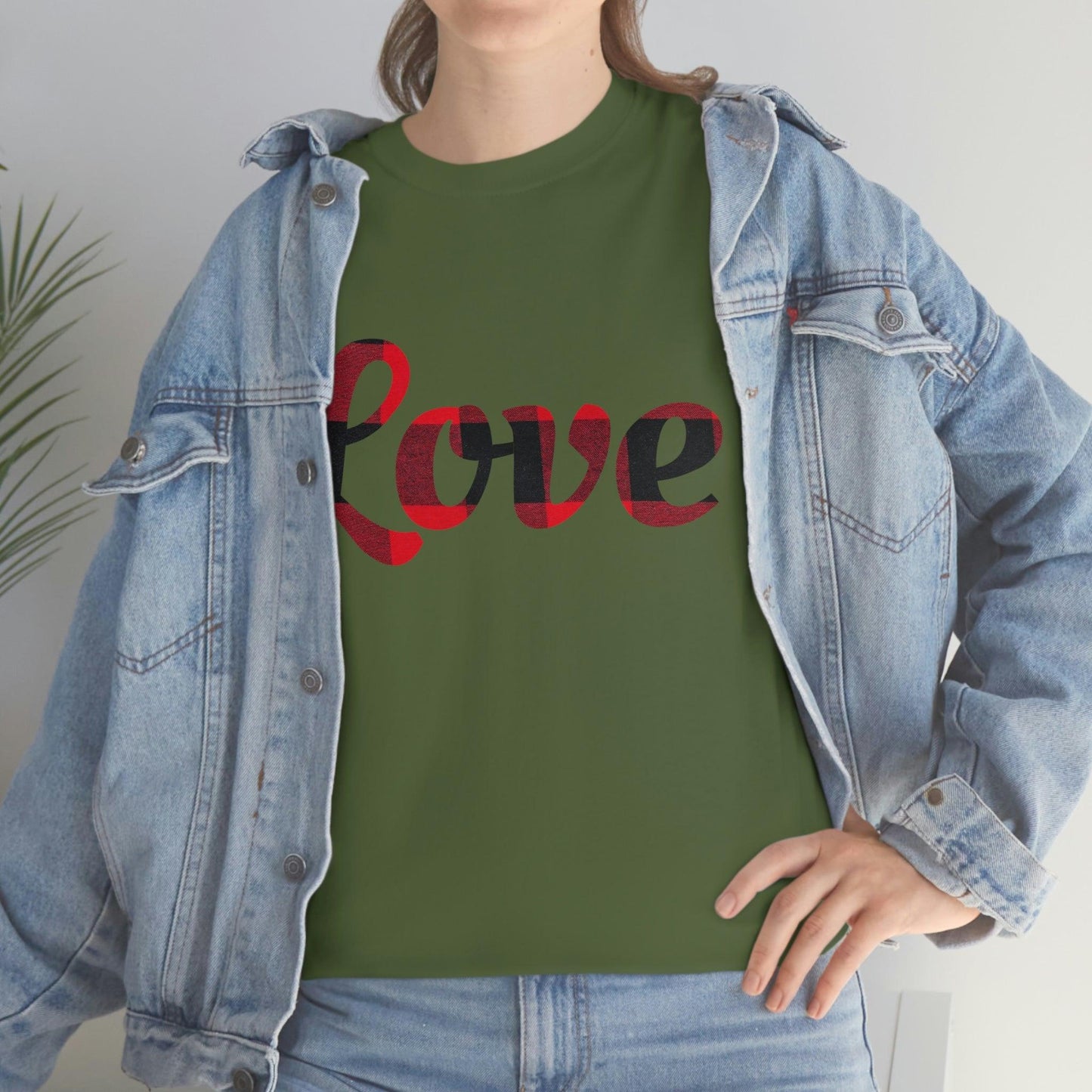 Plaid love T-Shirt