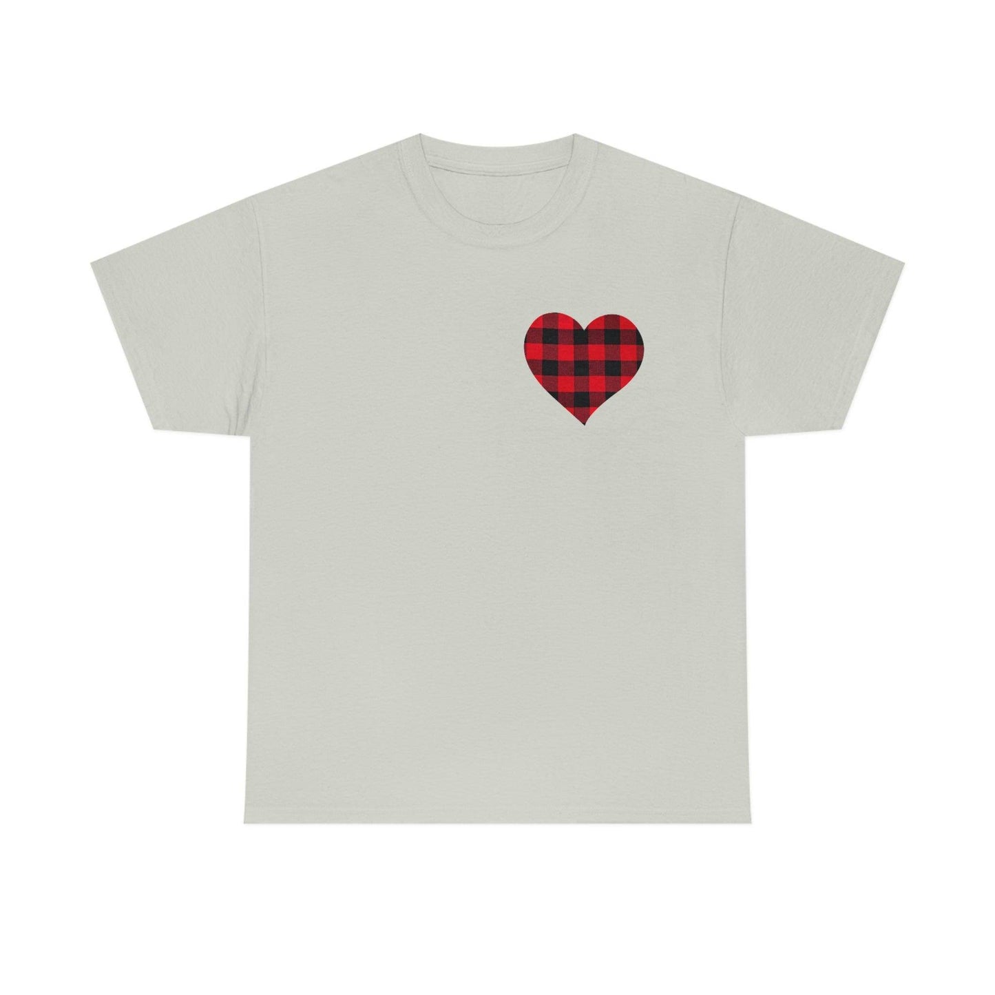 Plaid Heart T-Shirt - Giftsmojo