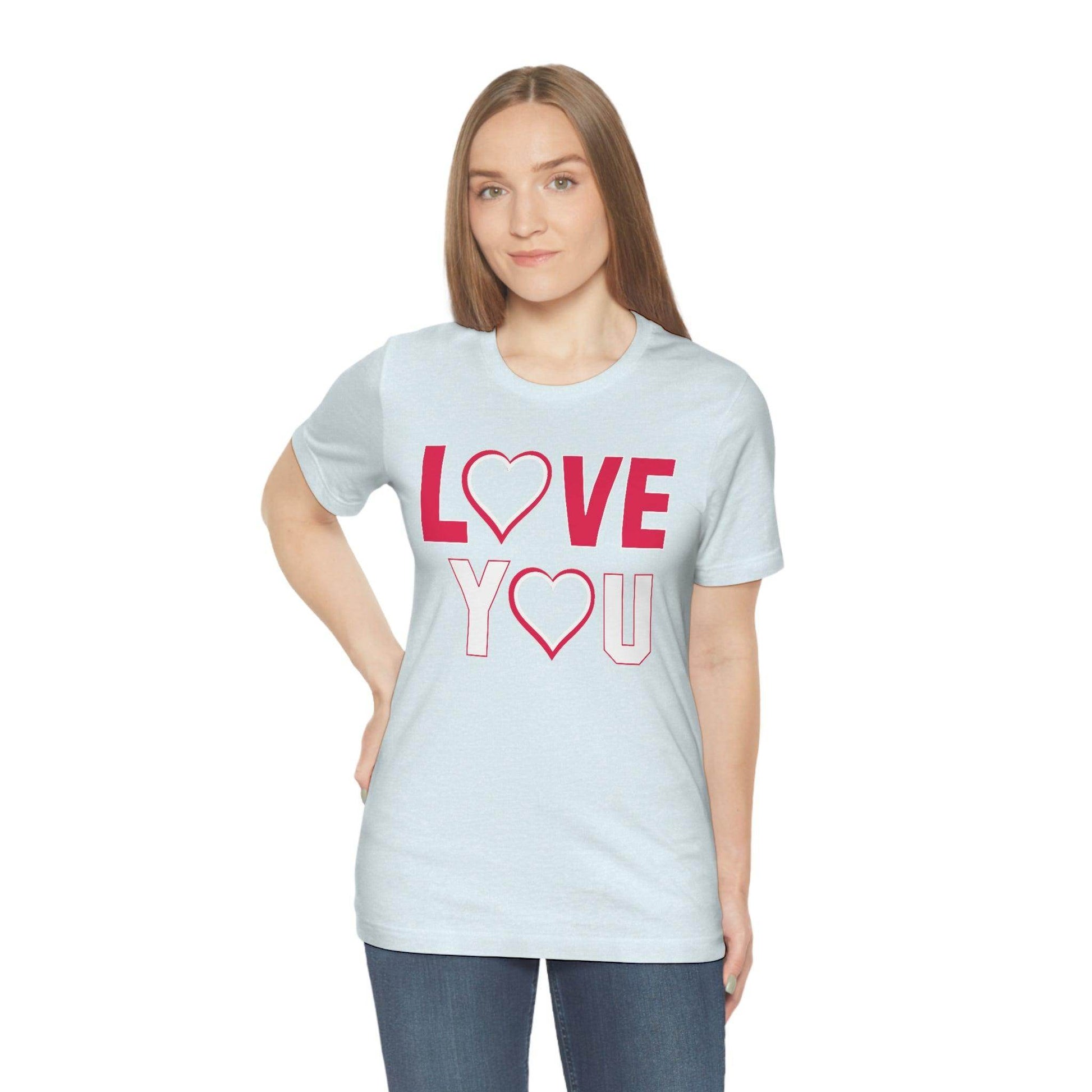 love you heart Tee - Giftsmojo