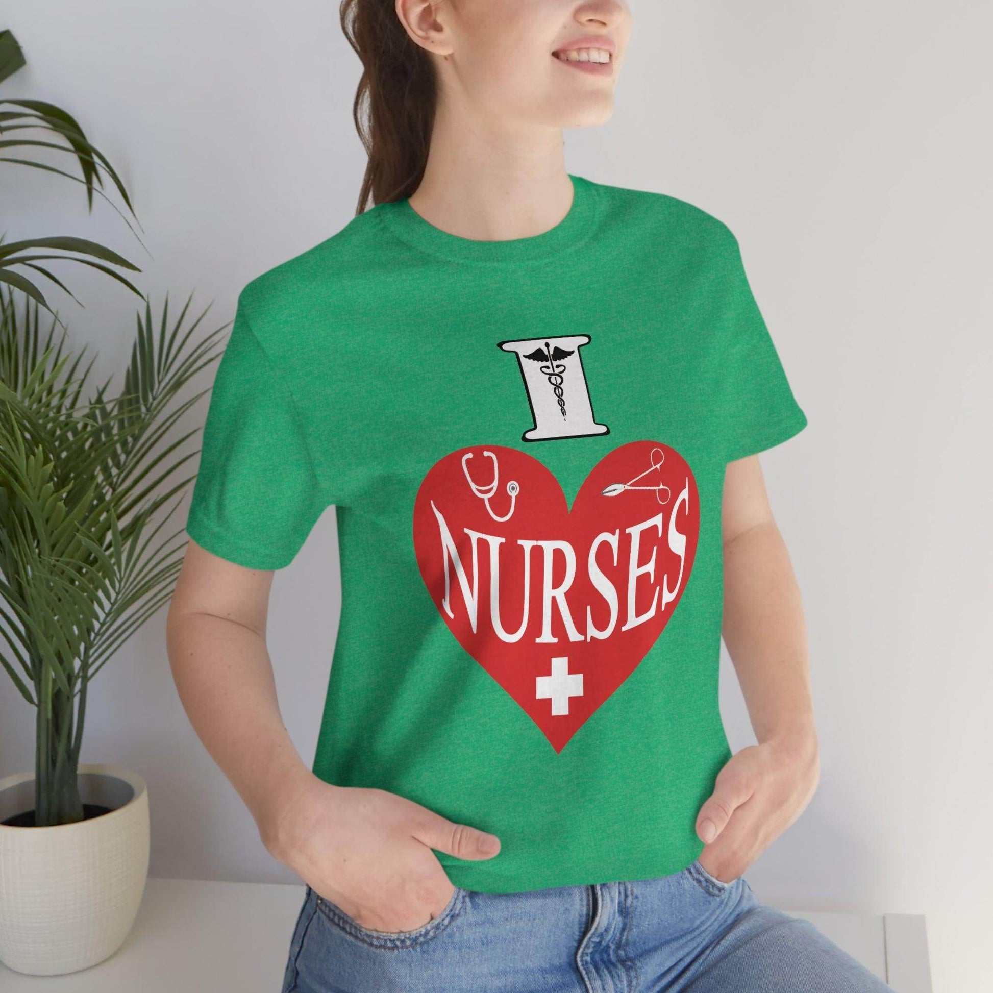 I love Nurses Tee - Giftsmojo