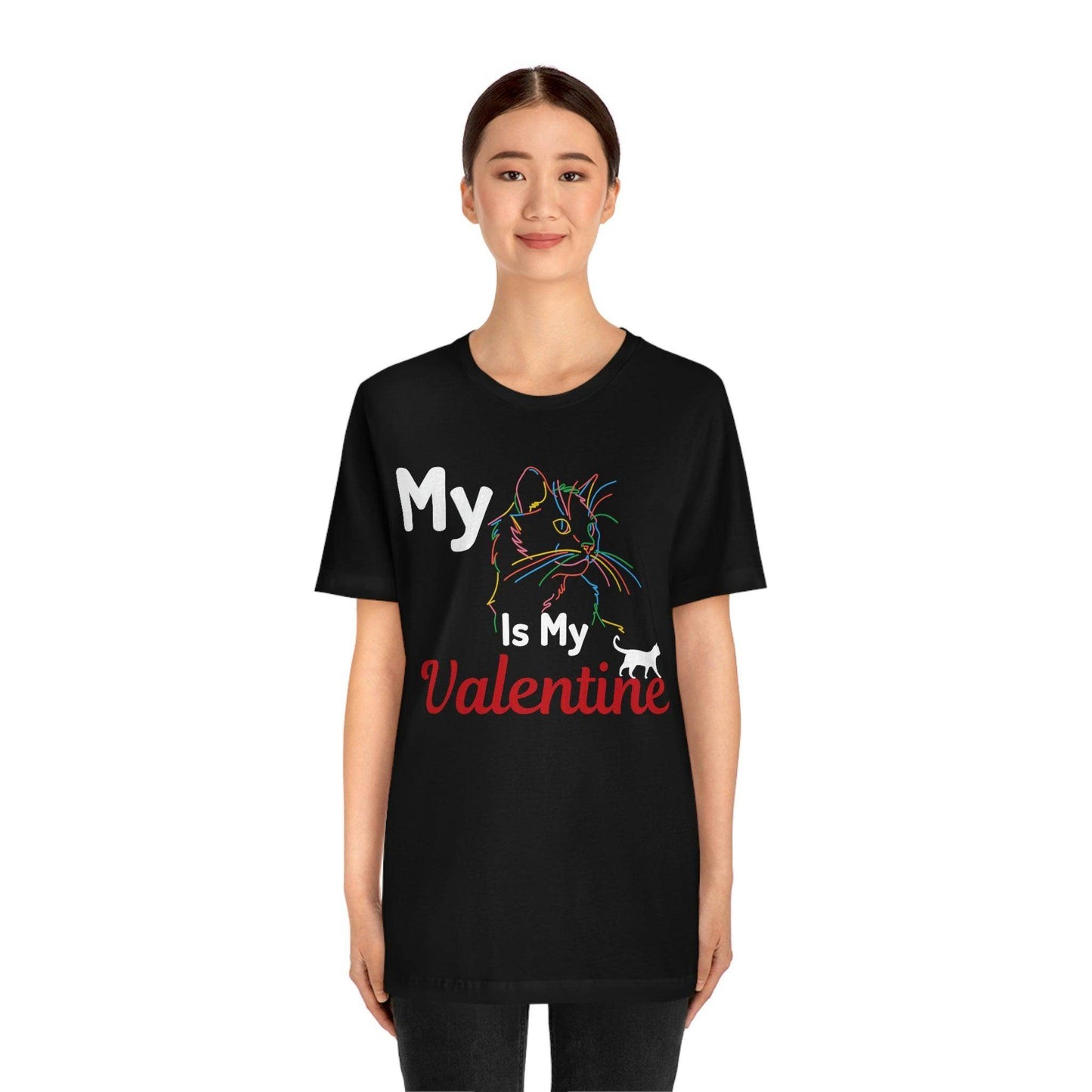 My Cat is My Valentine, Cute Pet lover Valentine shirt - Cute Cat lover shirt - Cat Mom shirt - Giftsmojo