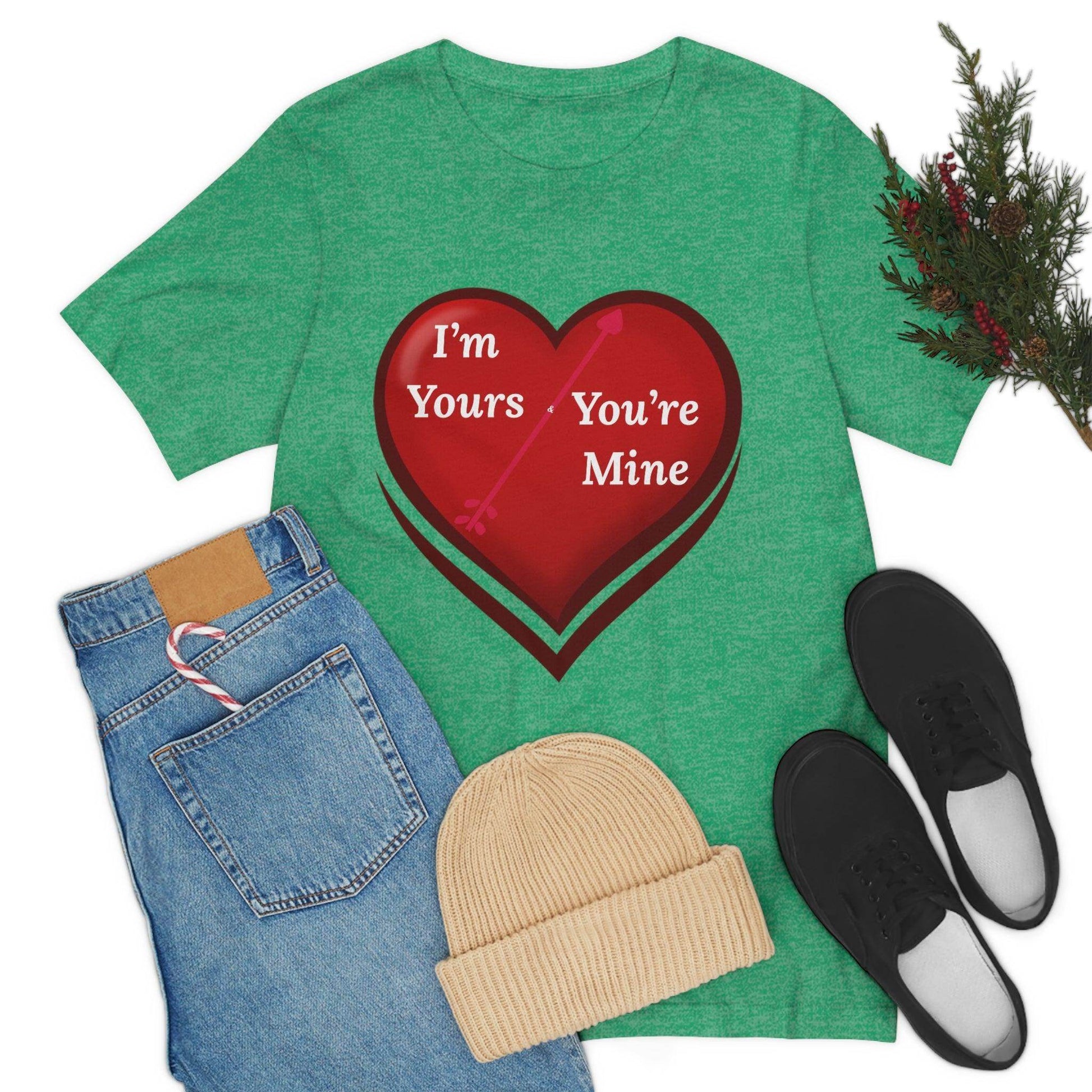 I'm Yours and You're Mine Heart Tee - Giftsmojo