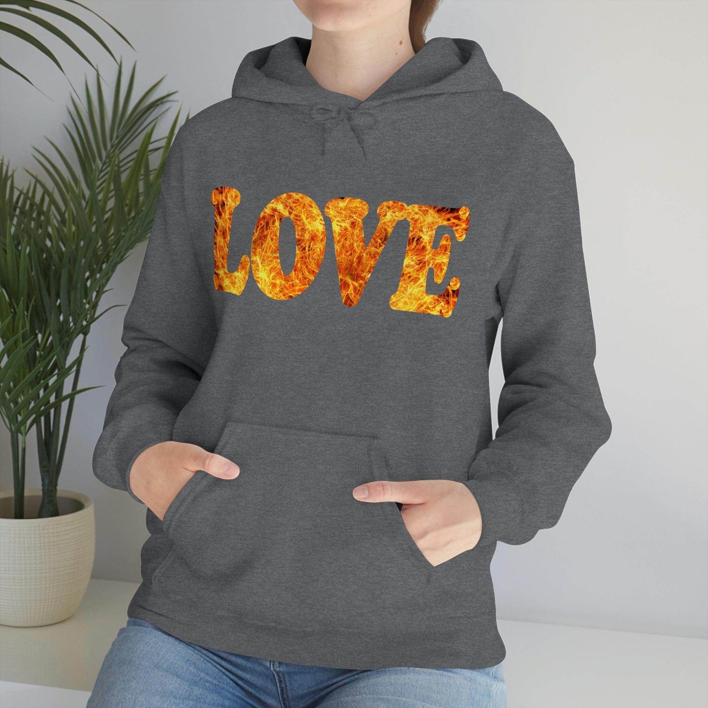 Love Fire Hooded Sweatshirt - Giftsmojo