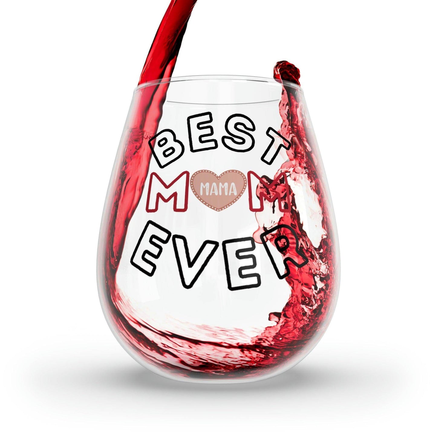 Mom wine glass Best Mom Ever Wine Glass - Mother's Day Wine glass Gift for Mom - Giftsmojo