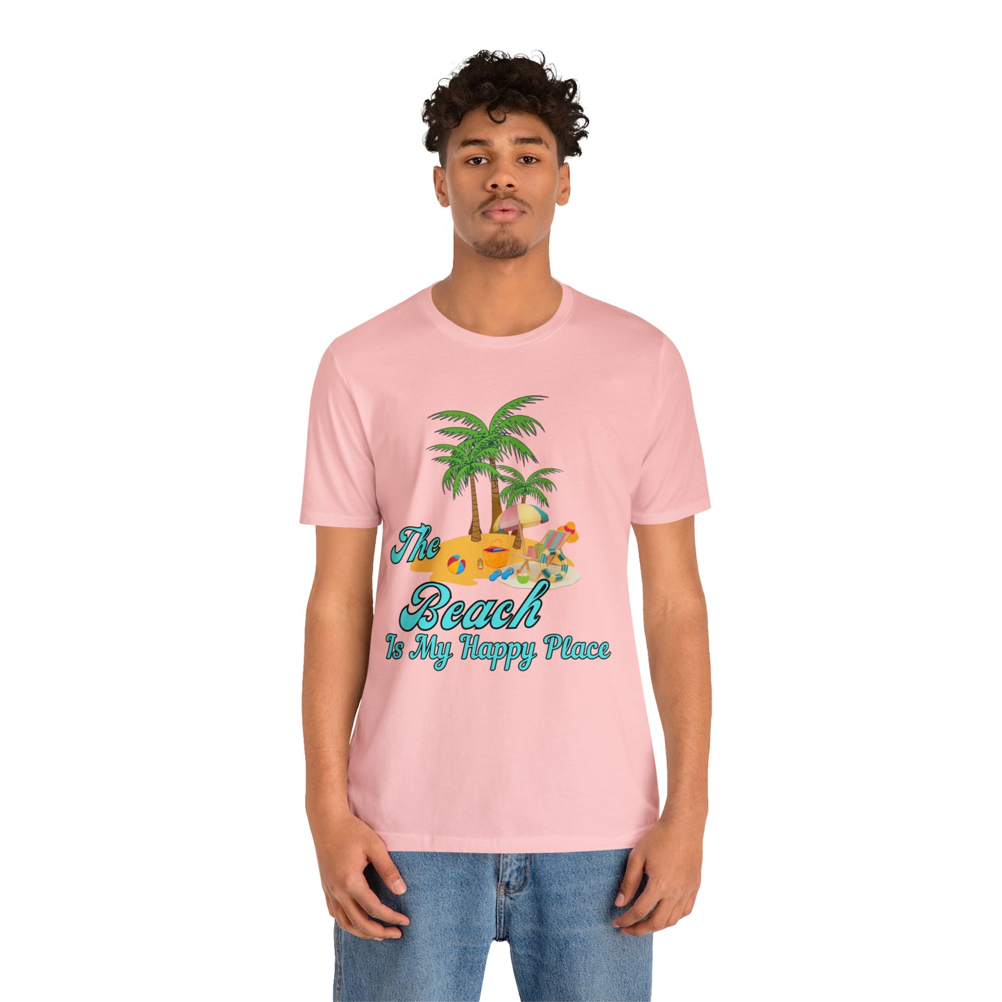 Beach shirt, The Beach is my happy place shirt, Beach t-shirt, Summer shirt, Beachwear, Beach fashion, Stylish beach apparel