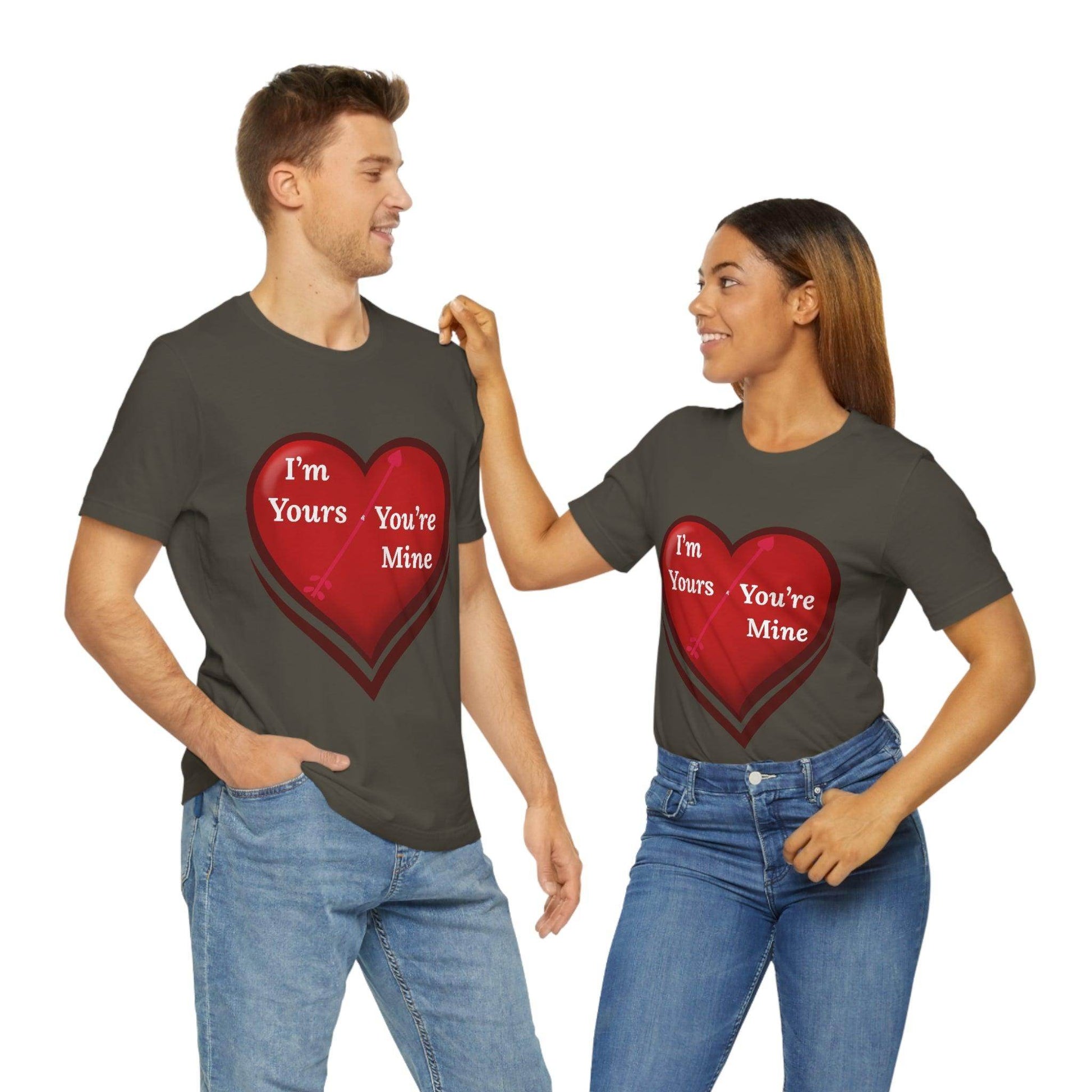 I'm Yours and You're Mine Heart Tee - Giftsmojo