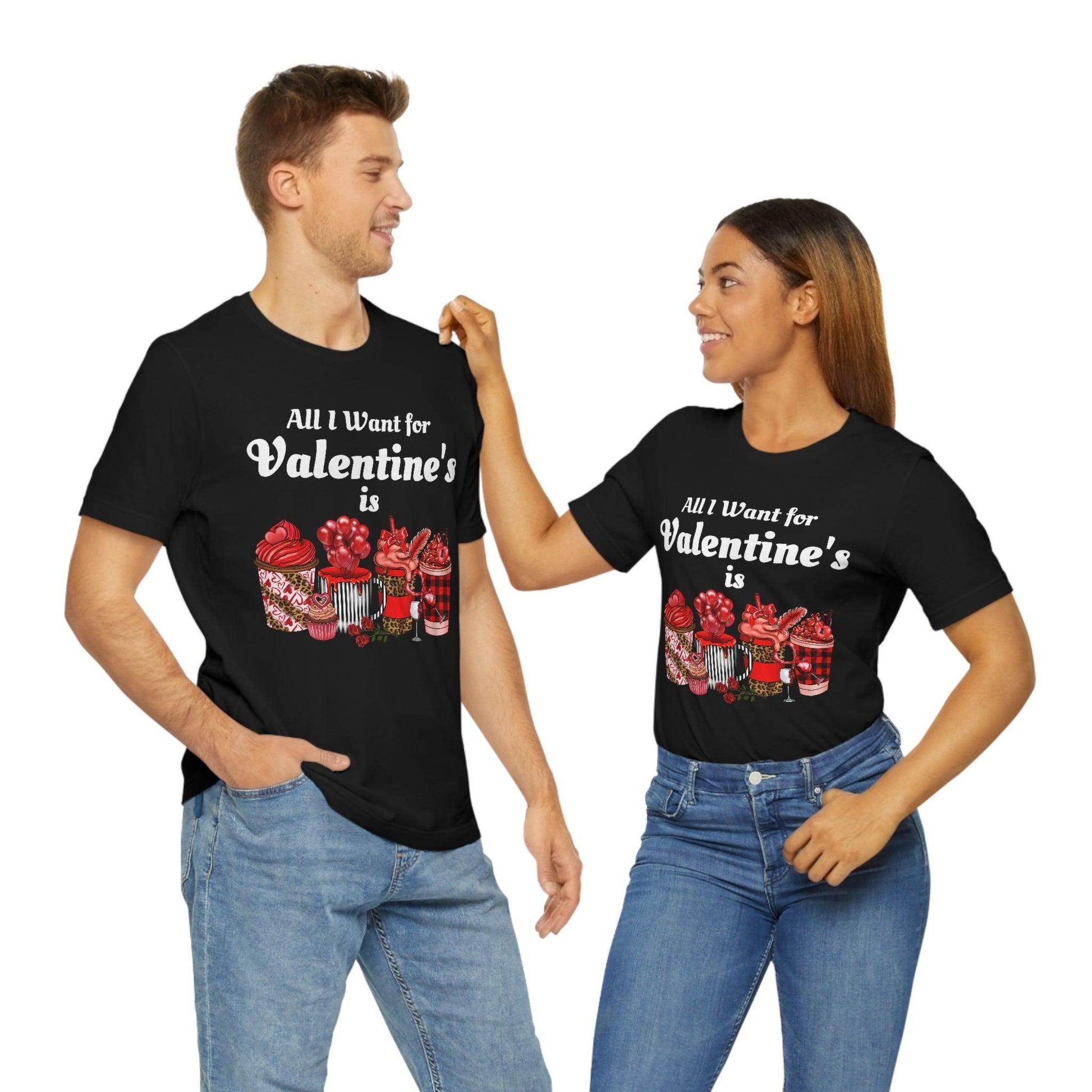 All I want for Valentines is Coffee Tee - Giftsmojo