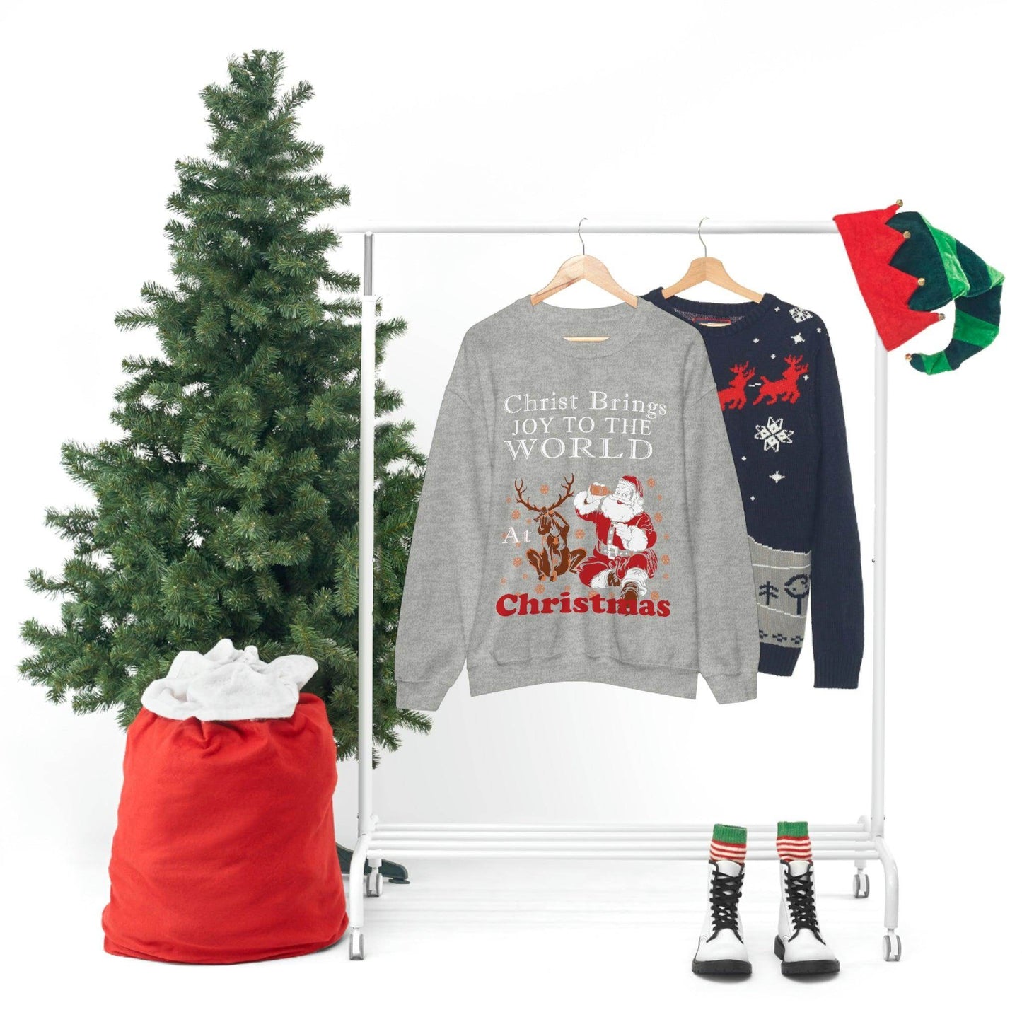 Christ brings joy to the World at Christmas Sweatshirt - Giftsmojo