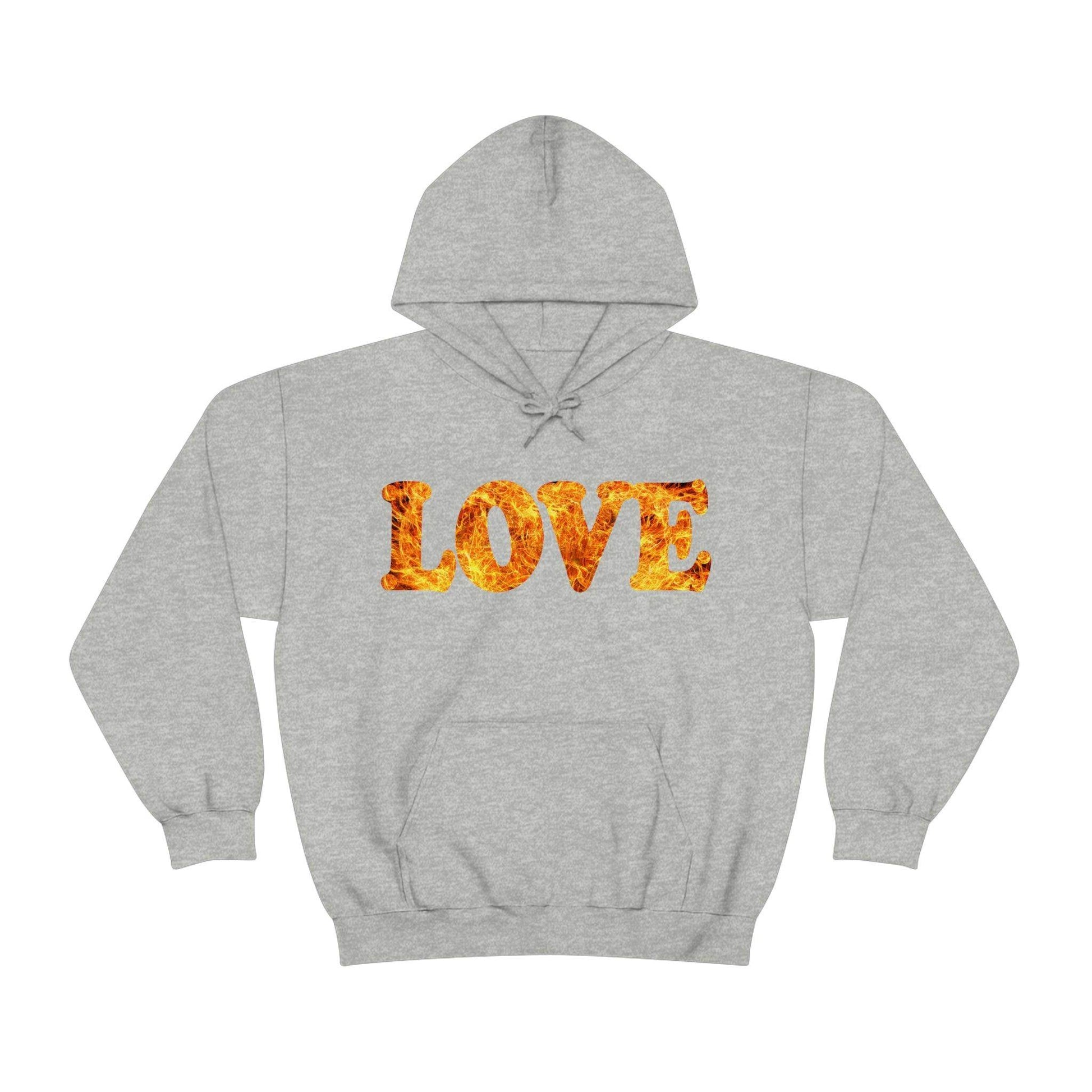 Love Fire Hooded Sweatshirt - Giftsmojo