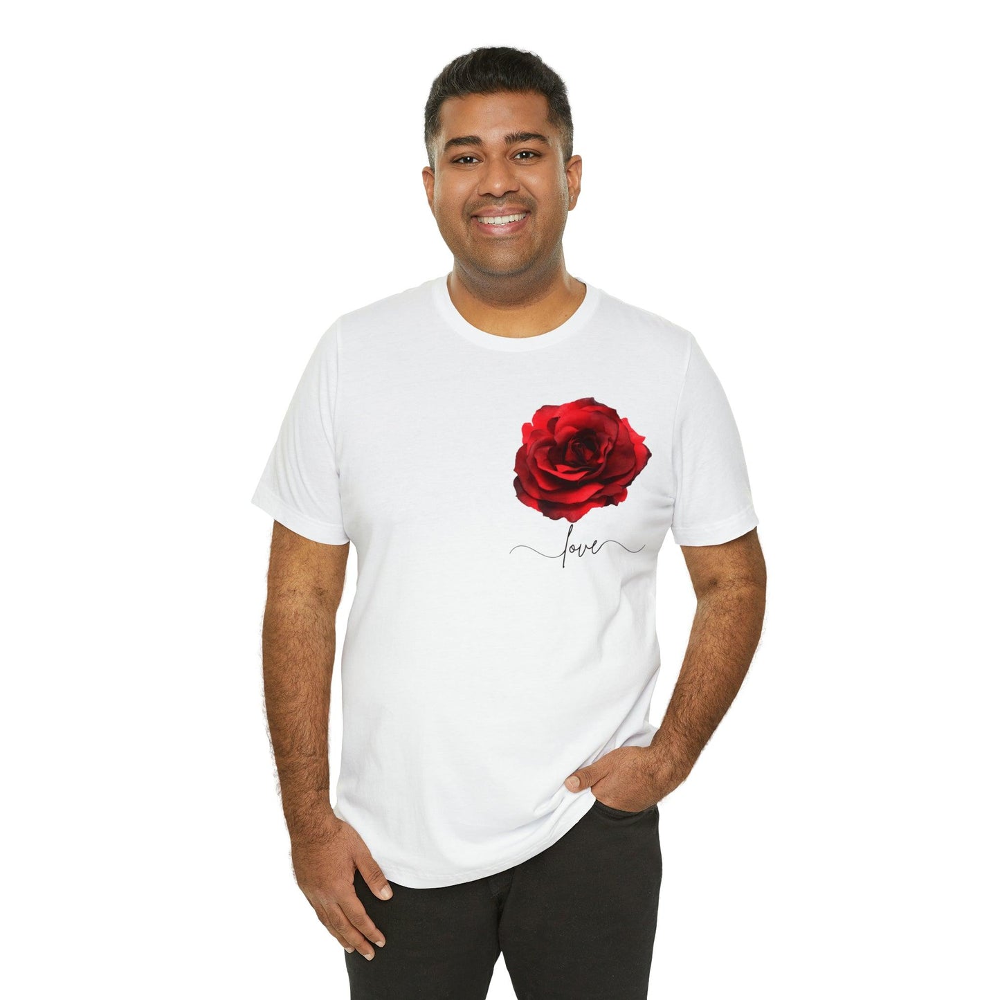Love Rose Flower shirt, Floral motif, Floral shirt, Engagement gift, Anniversary gift, Wedding gift, gift for Wife, gift for Mom