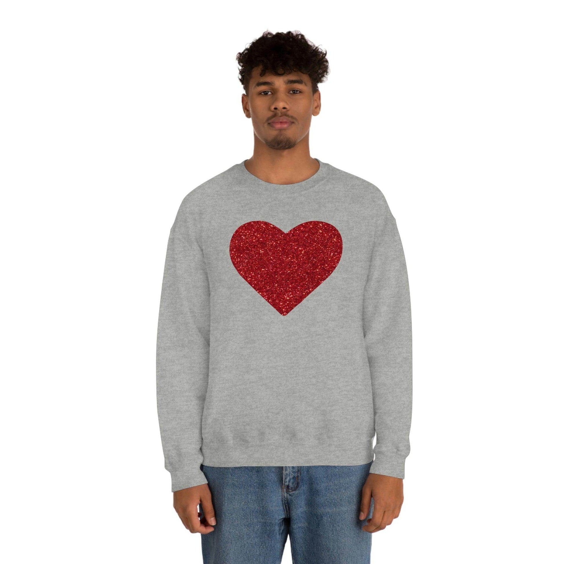 Heart Sweatshirt Love sweatshirt Love Shirt Cute Love Shirt with Heart Valentine sweatshirt - Matching Love shirt Girlfriend gift Boyfriend - Giftsmojo