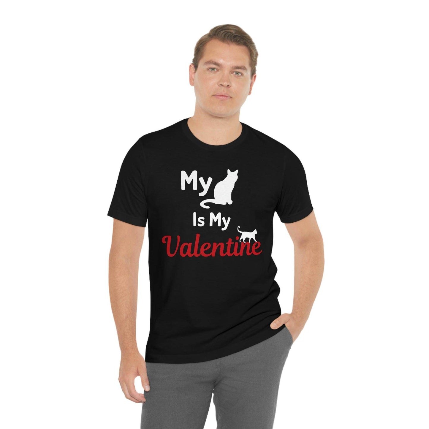 My Cat is My Valentine, Pet lover Valentine shirt - Cute cat lover shirt - gift for cat lovers - Giftsmojo