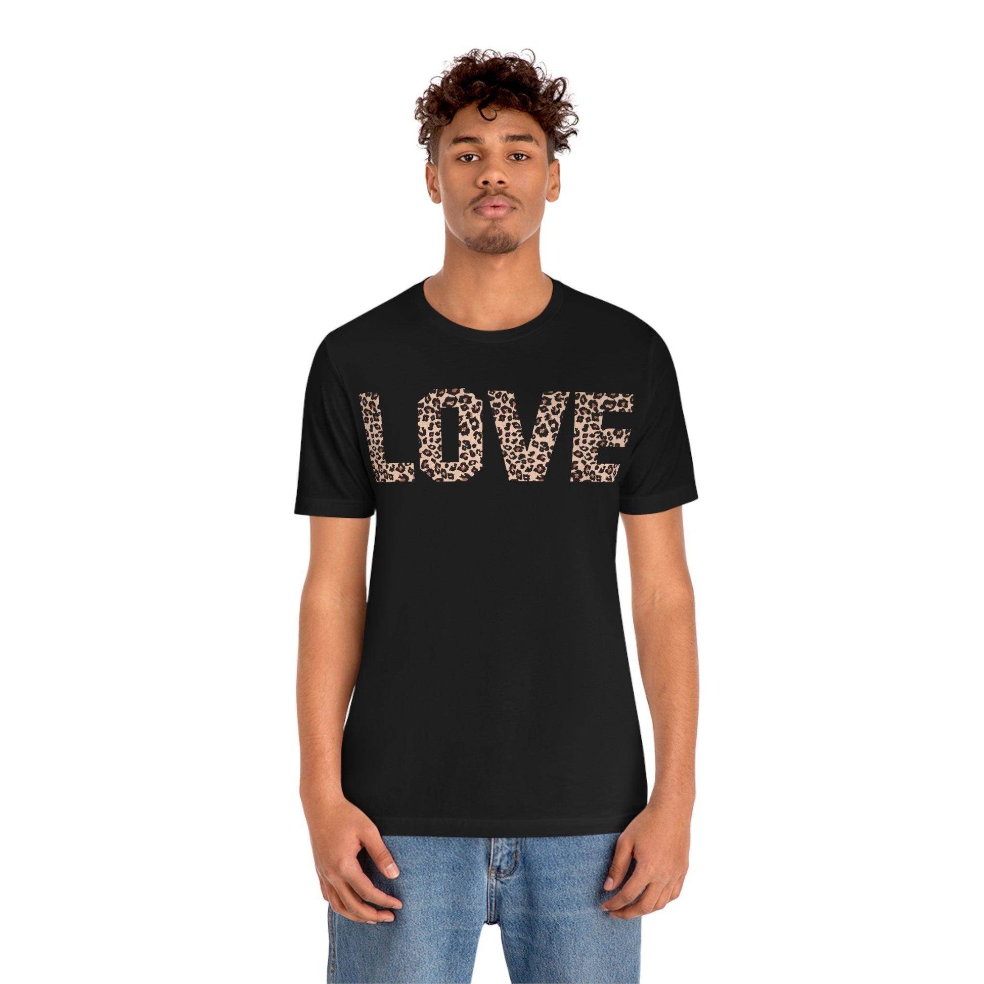 Leopard print love Tee - Giftsmojo
