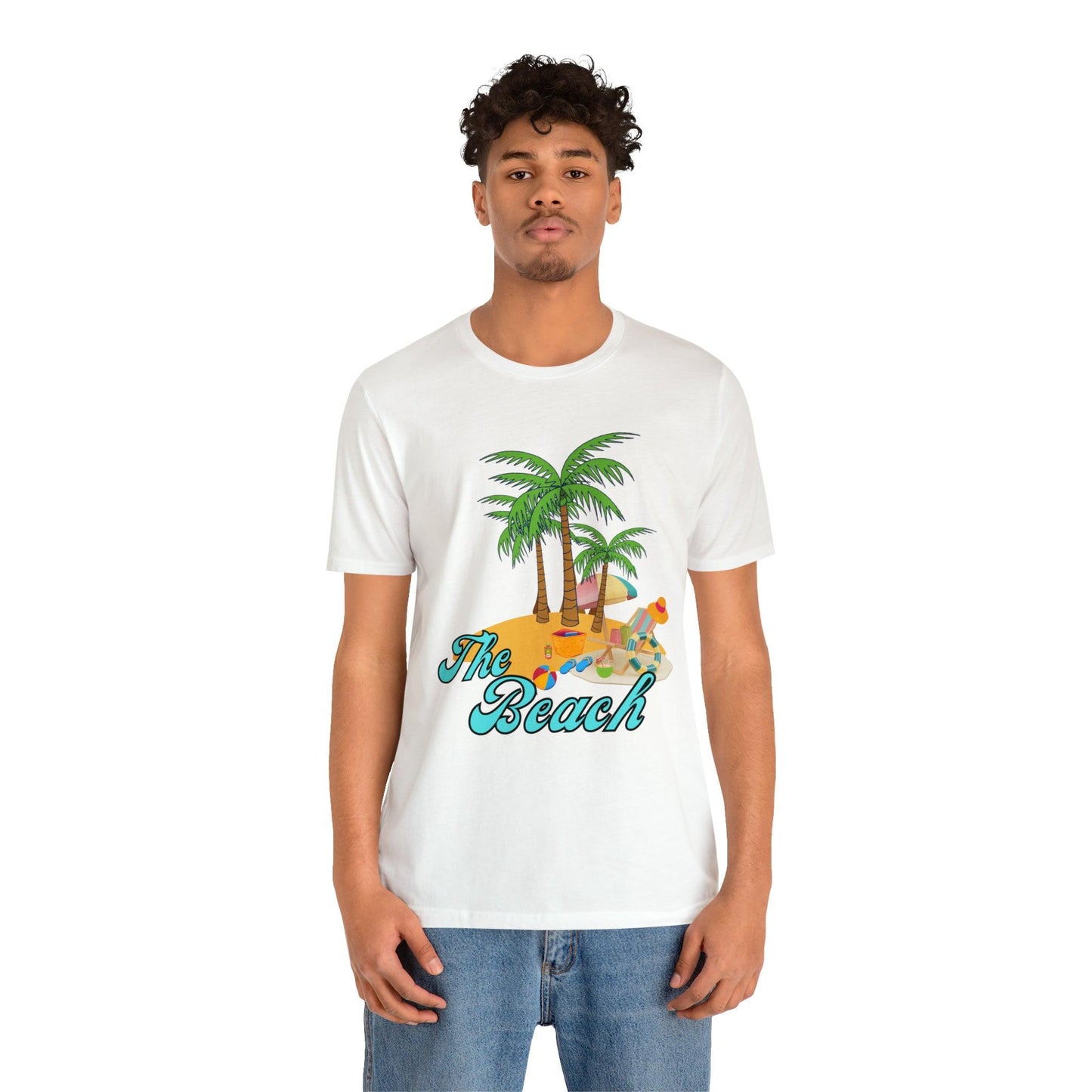 The Beach shirt, Beach t-shirt, Summer shirt, Beachwear, Beach fashion, Tropical print, Trendy design, Stylish beach apparel