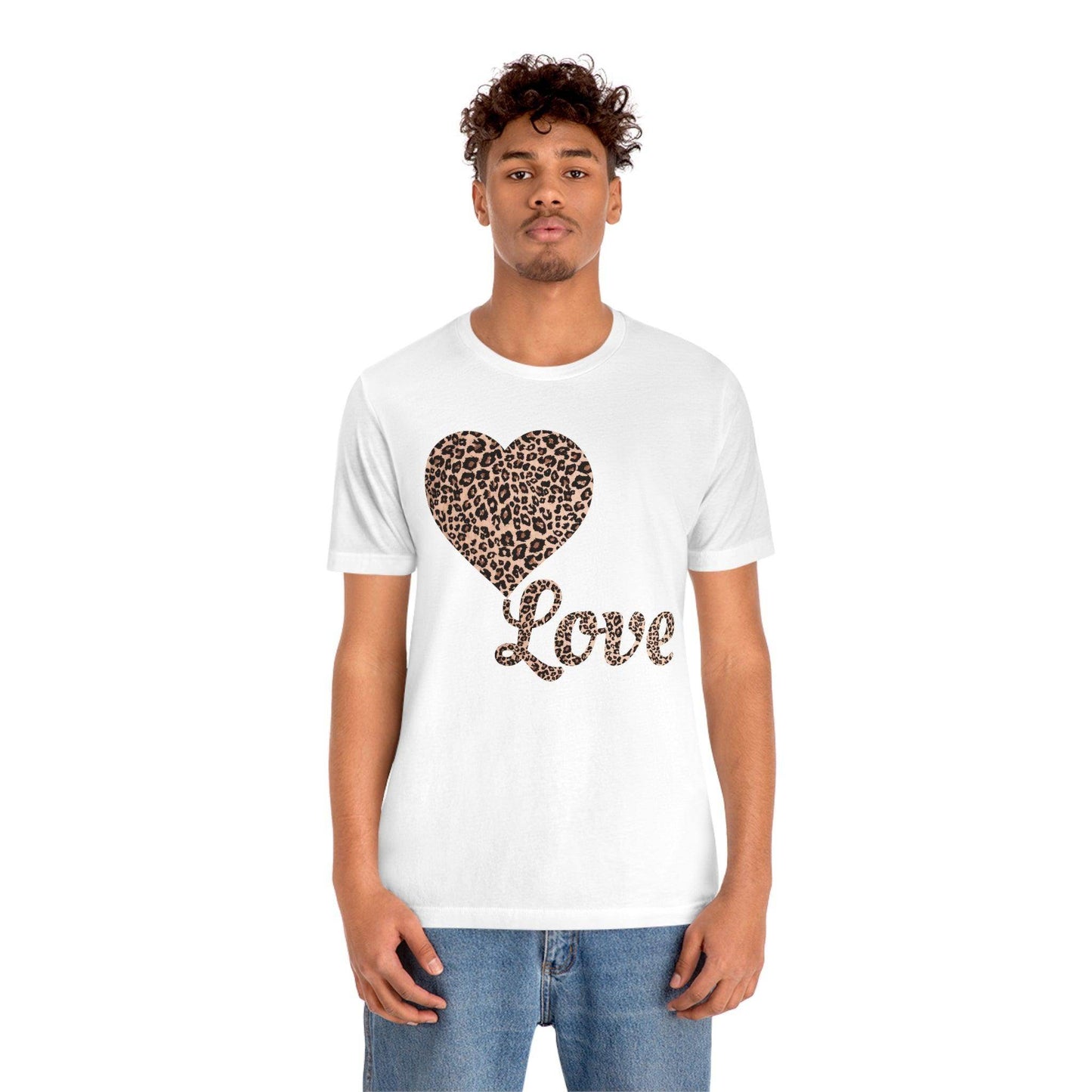 Love Heart, Leopard Print Tee - Giftsmojo