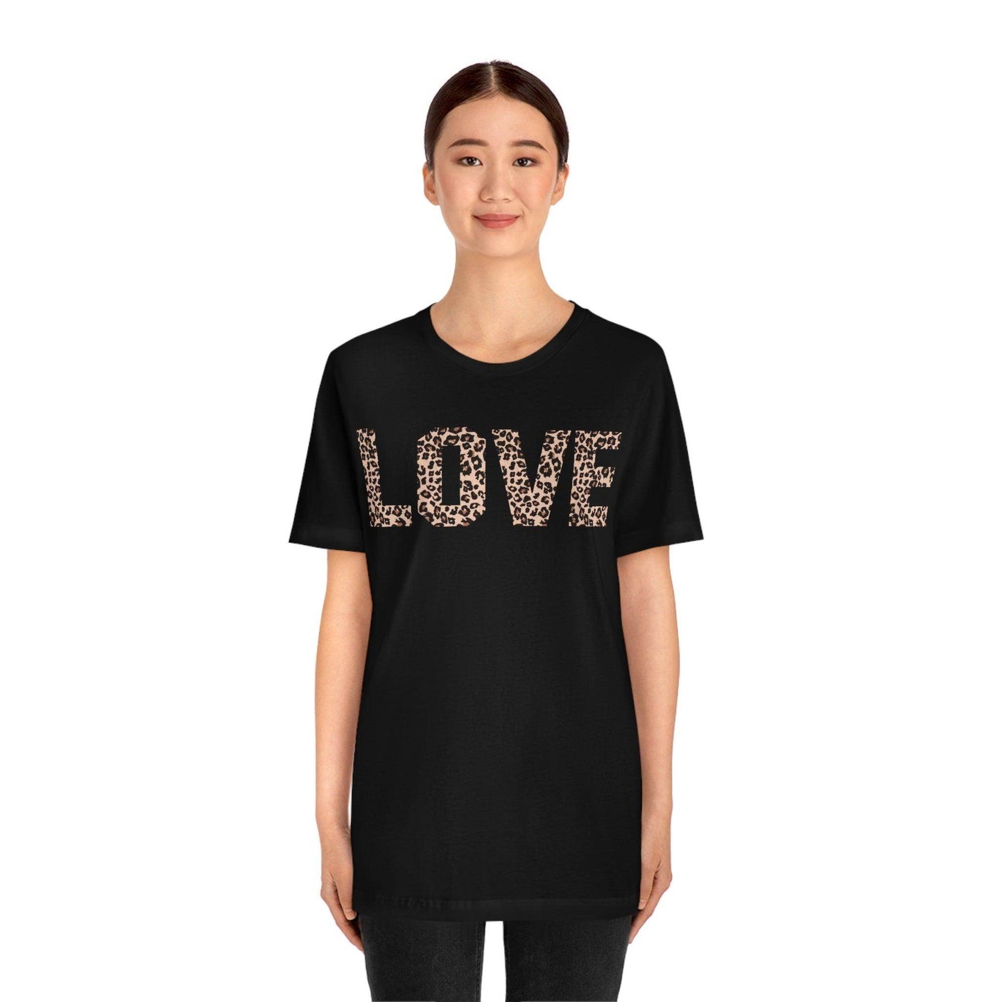 Leopard print love Tee - Giftsmojo