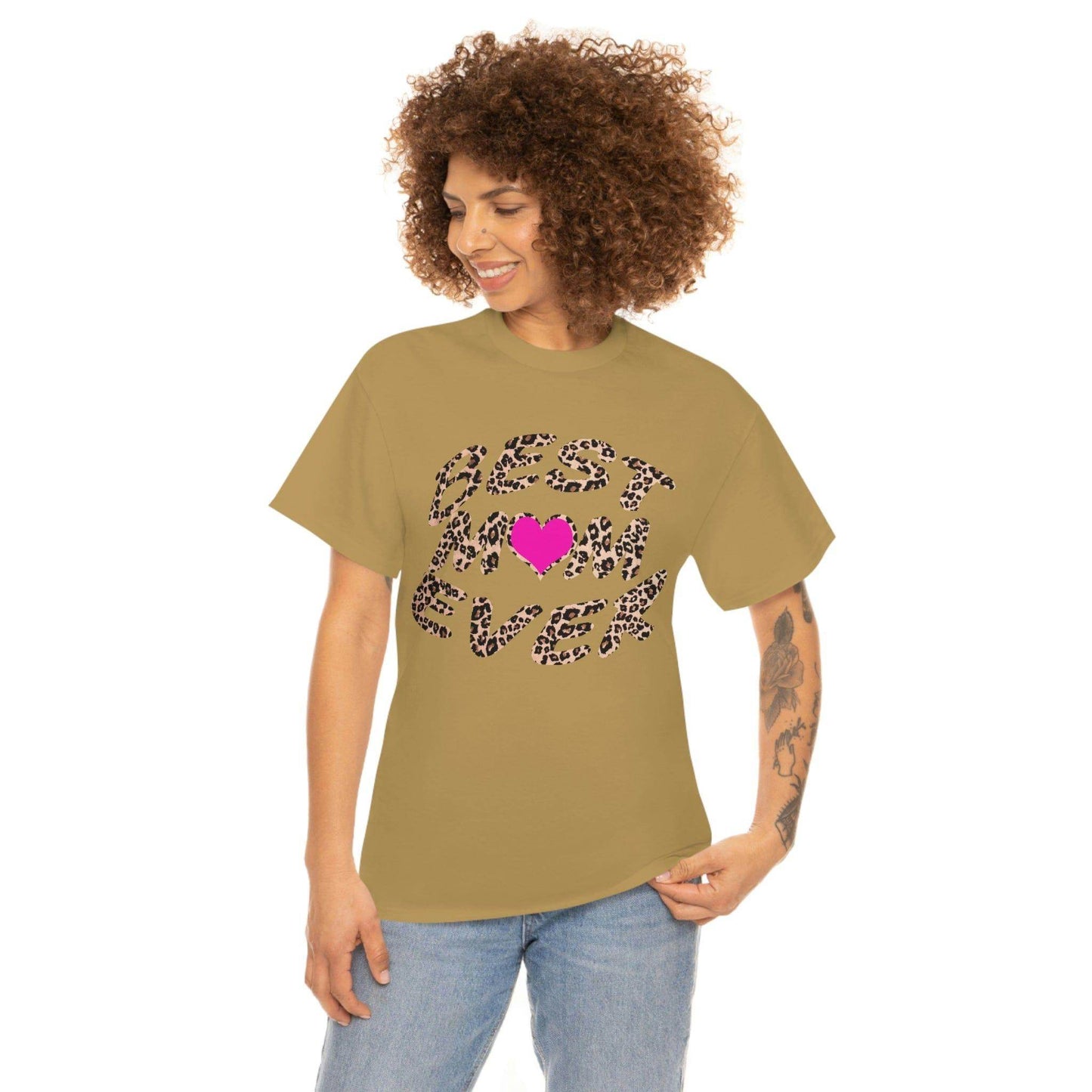 Best mom ever leopard print Tee - Giftsmojo