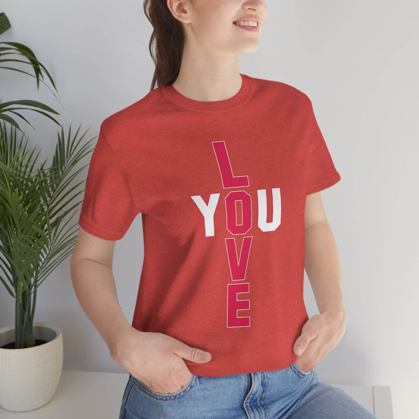 T-shape Love you Tee - Giftsmojo