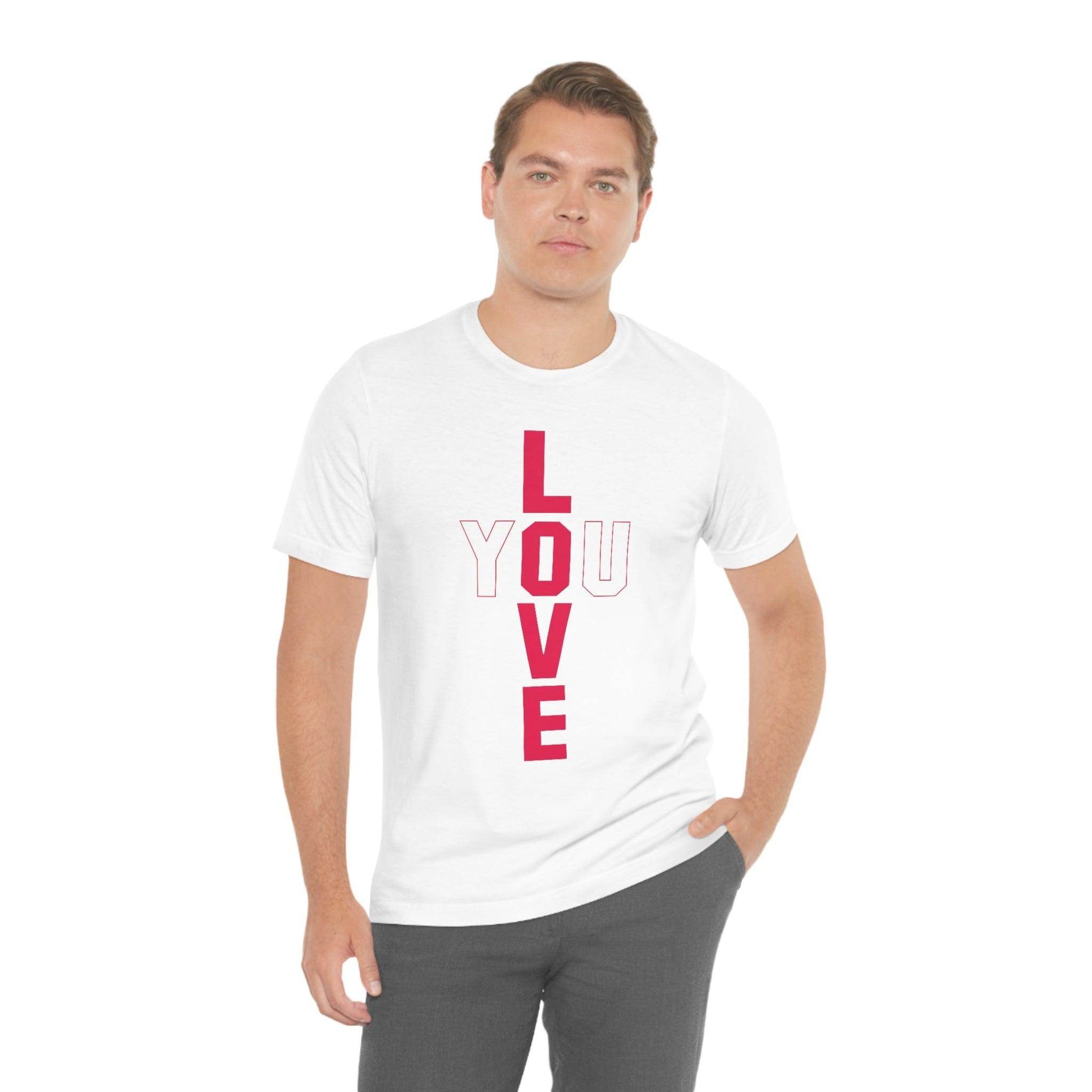 T-shape Love you Tee - Giftsmojo