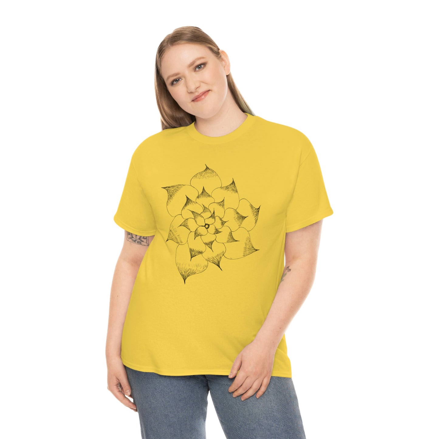 Flower Tee, custom designed tee, flower t-shirt, floral graphic tee