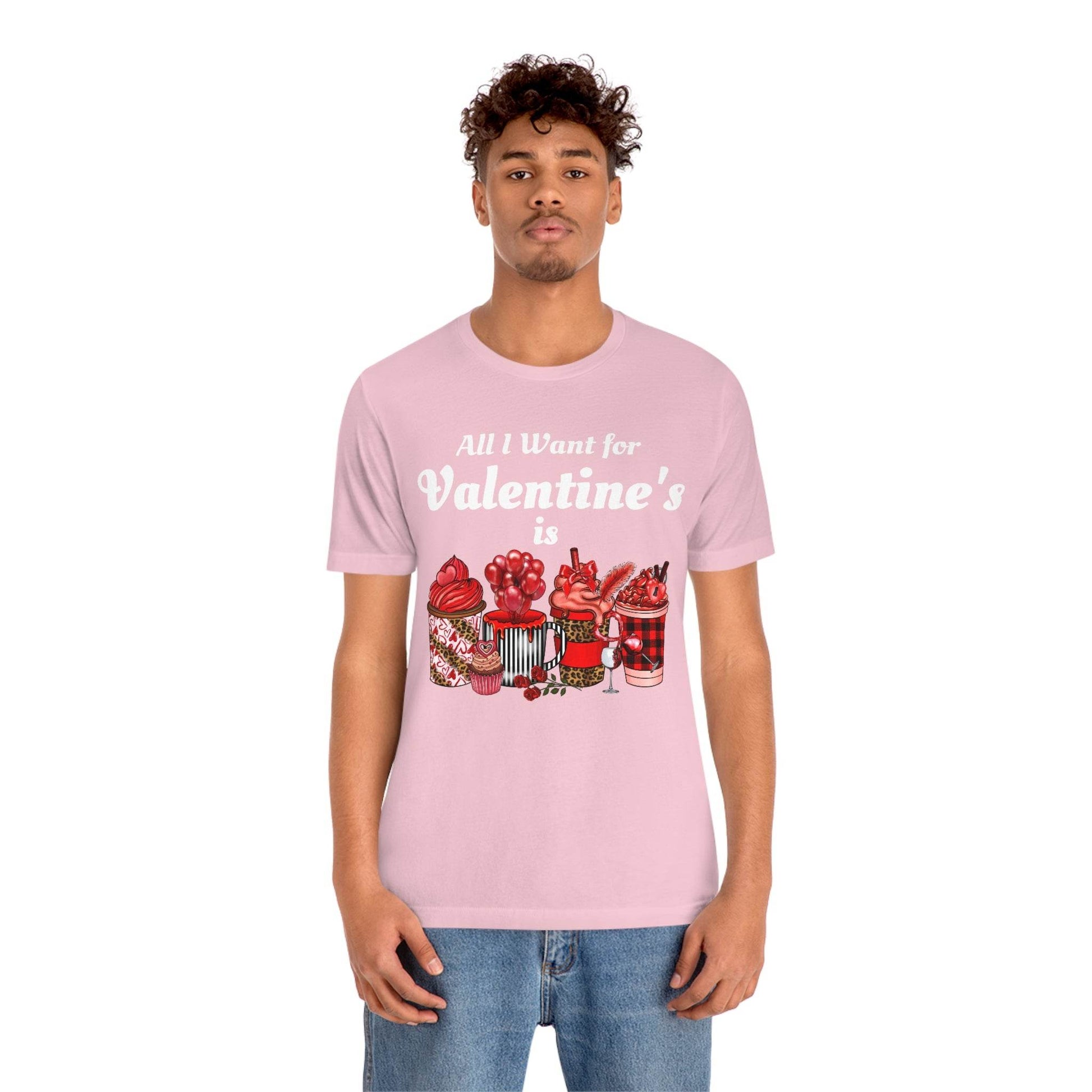 All I want for Valentines is Coffee Tee - Giftsmojo