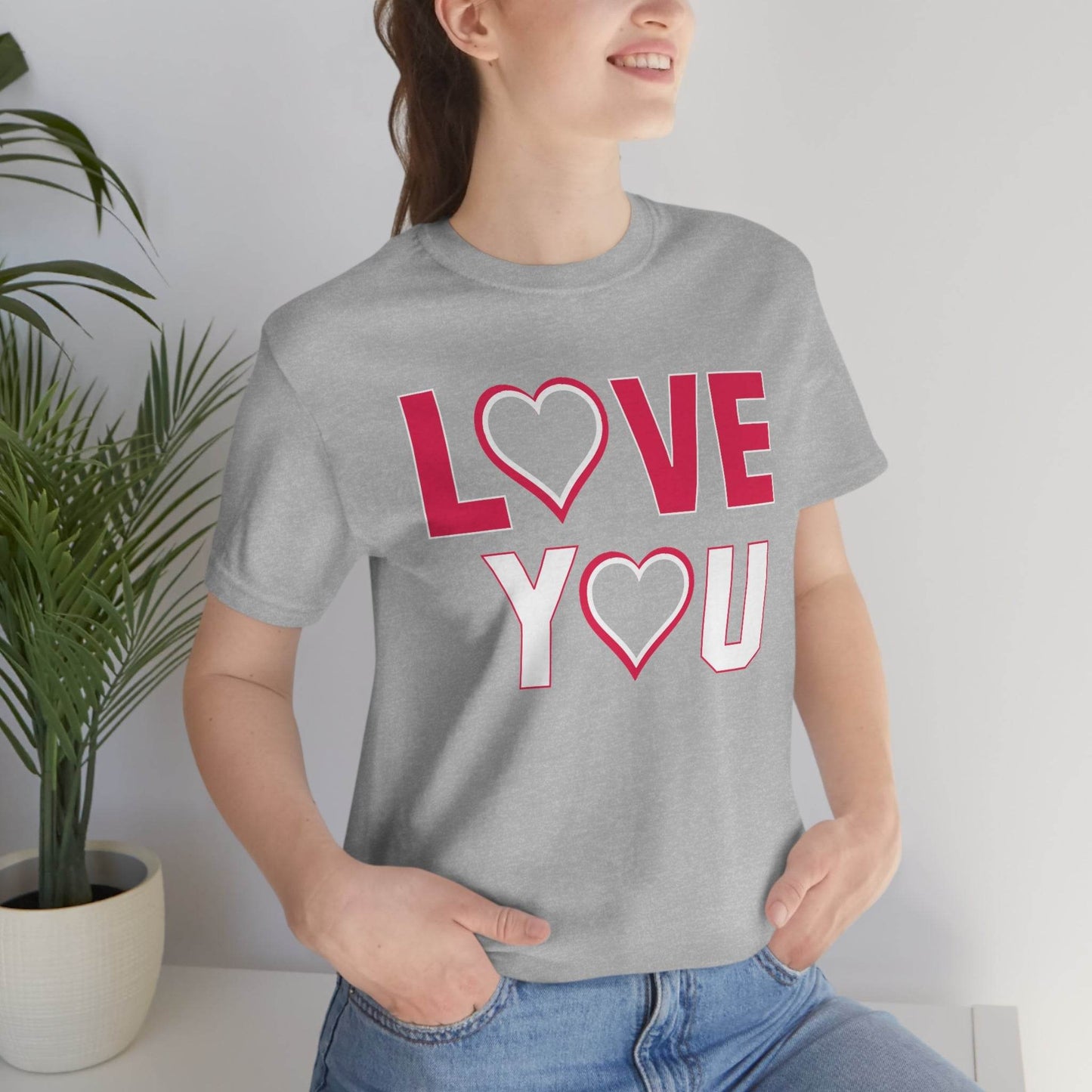love you heart Tee - Giftsmojo
