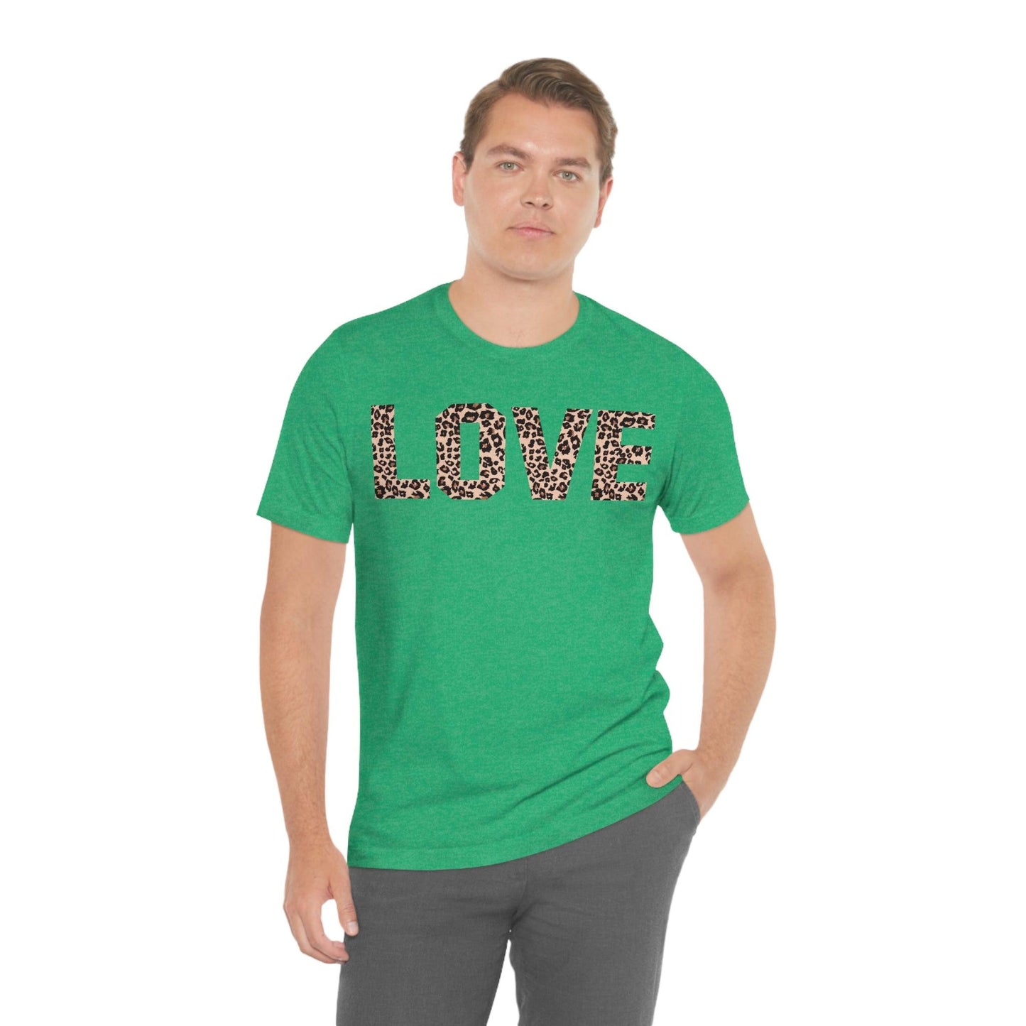 Leopard print love Tee - Giftsmojo
