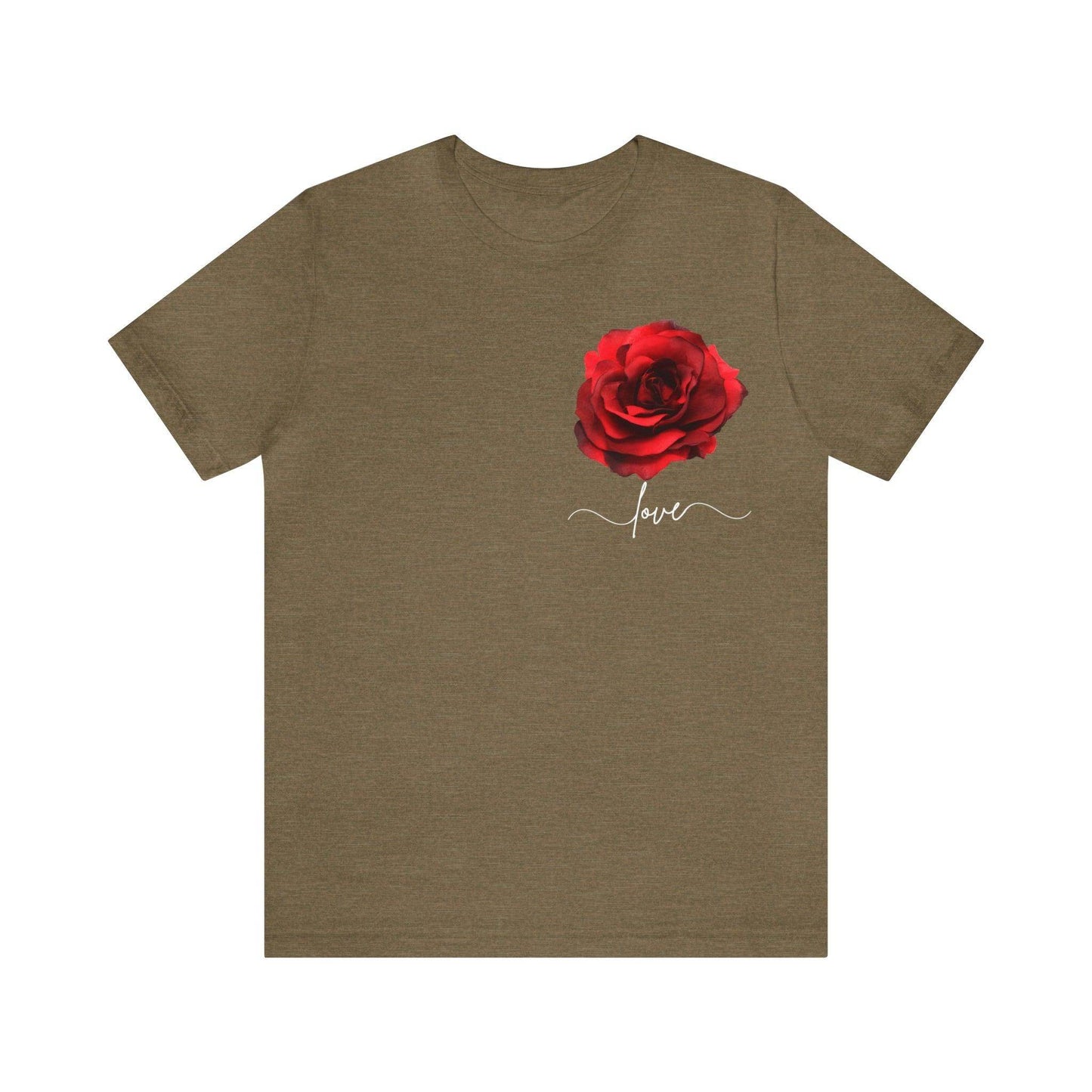 Love Rose Flower T-shirt for Women, Rose Graphic T-shirt, floral shirt, gift for her, love shirt - Giftsmojo