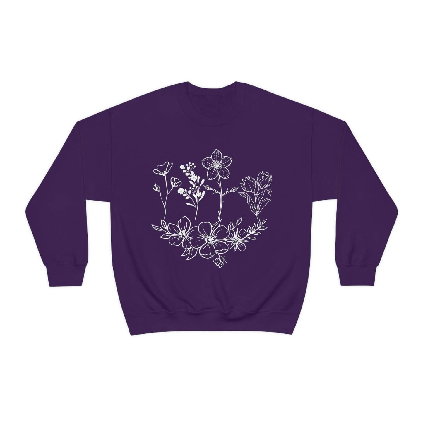 Flower sweatshirt, Vintage Flower Shirt, Vintage Botanical Shirt, plant sweatshirt, - Giftsmojo