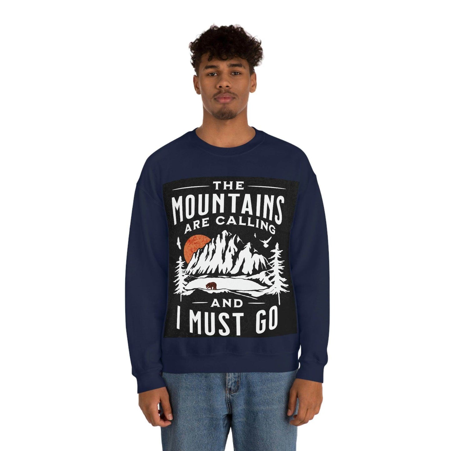 The Mountains are calling Crewneck Sweatshirt - Giftsmojo