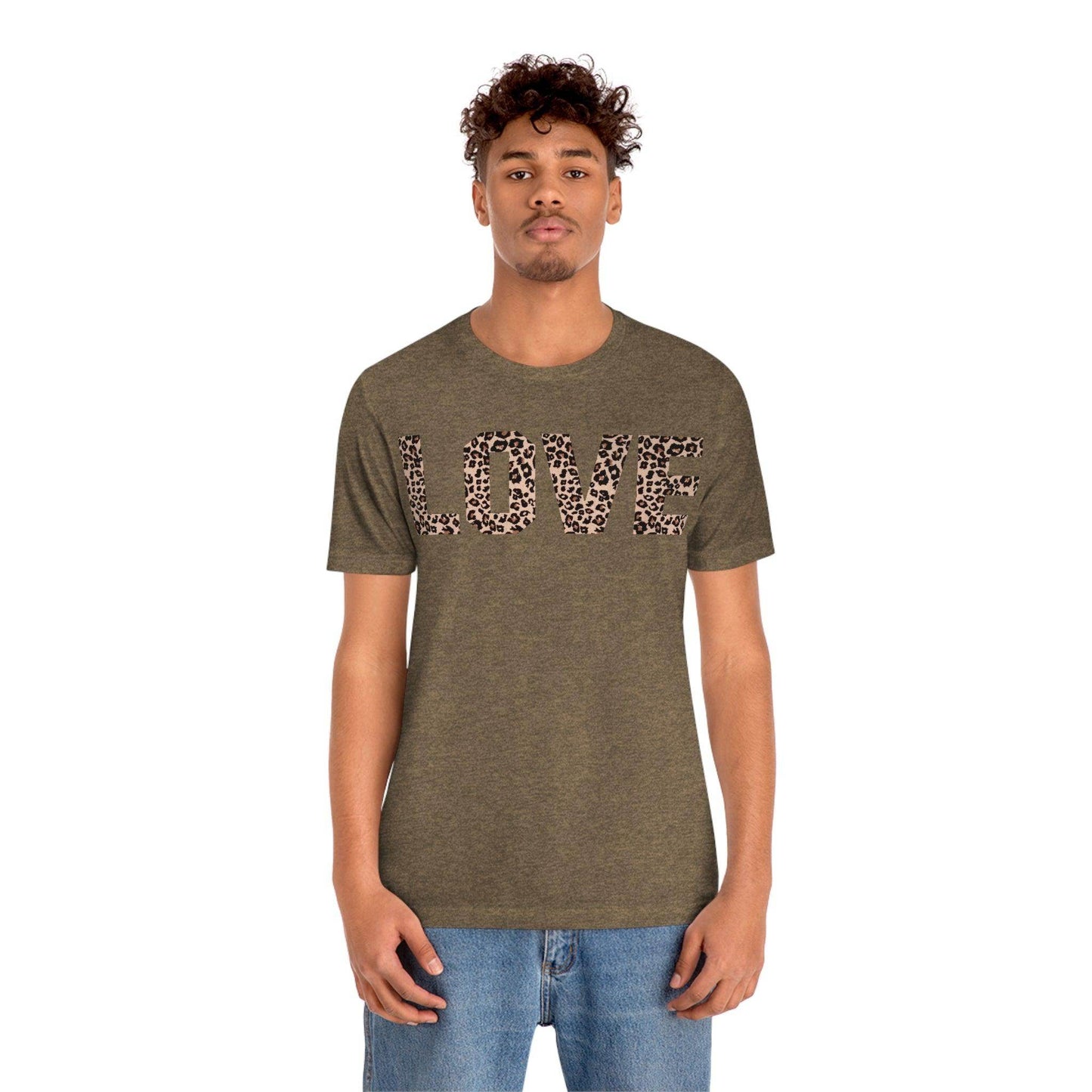 Leopard print love Tee - Giftsmojo