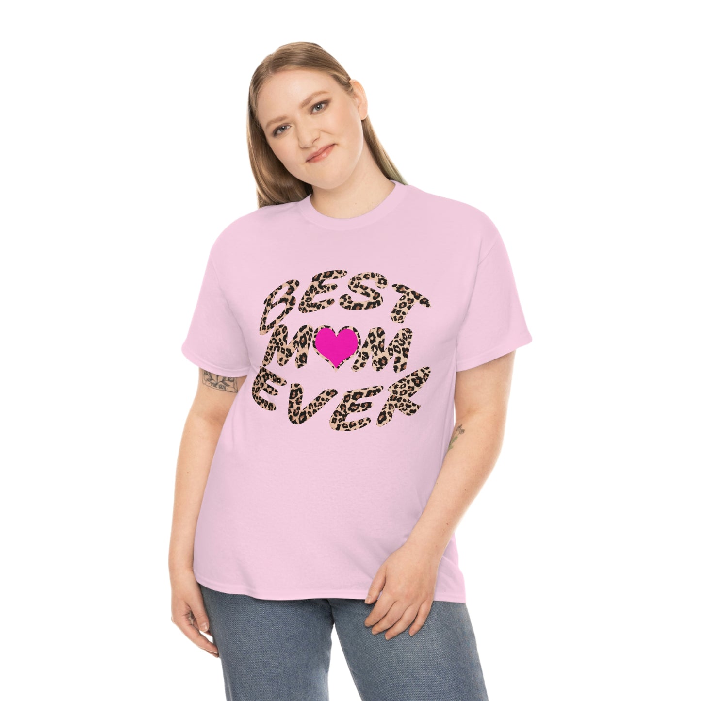 Best mom ever leopard print Tee