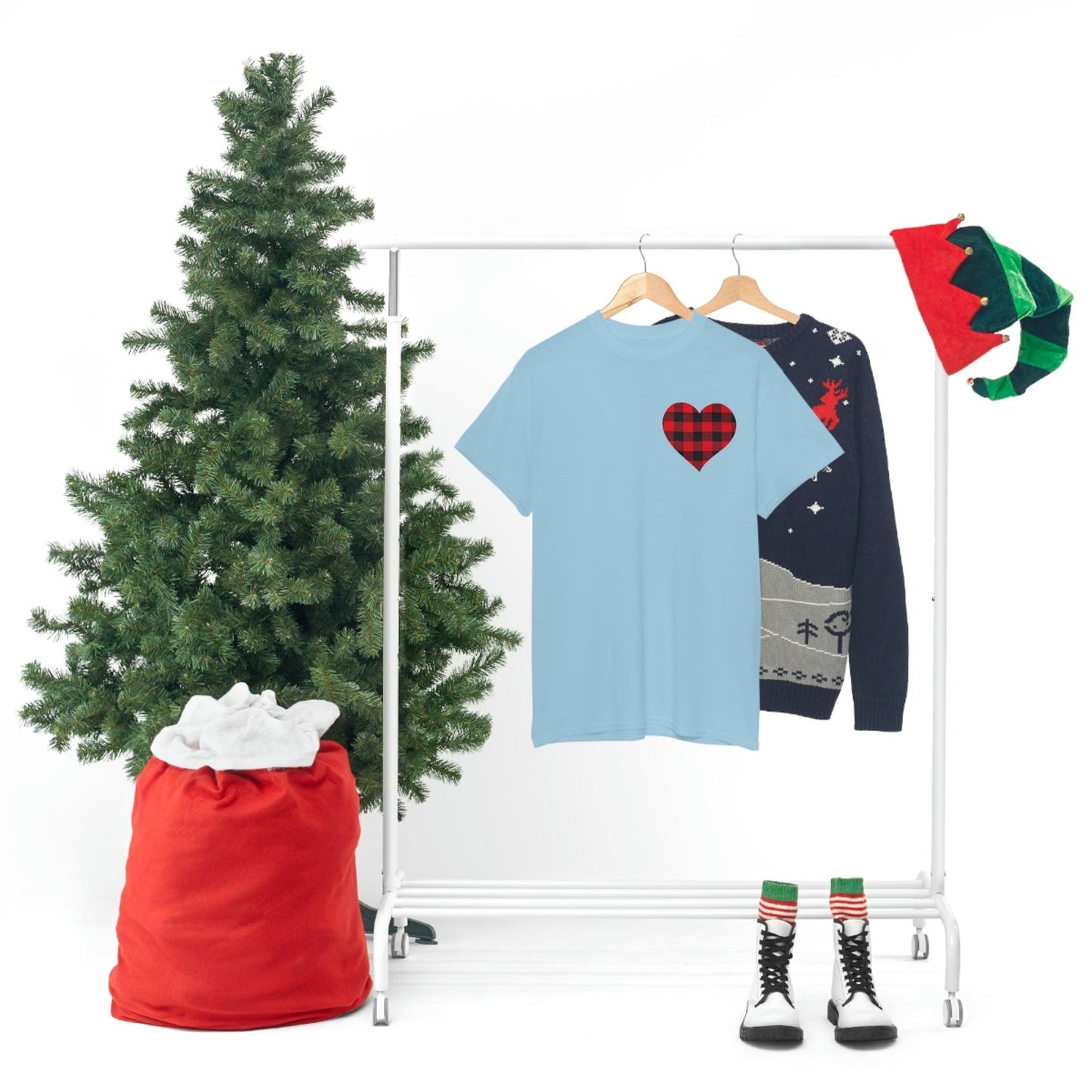 Plaid Heart T-Shirt - Giftsmojo