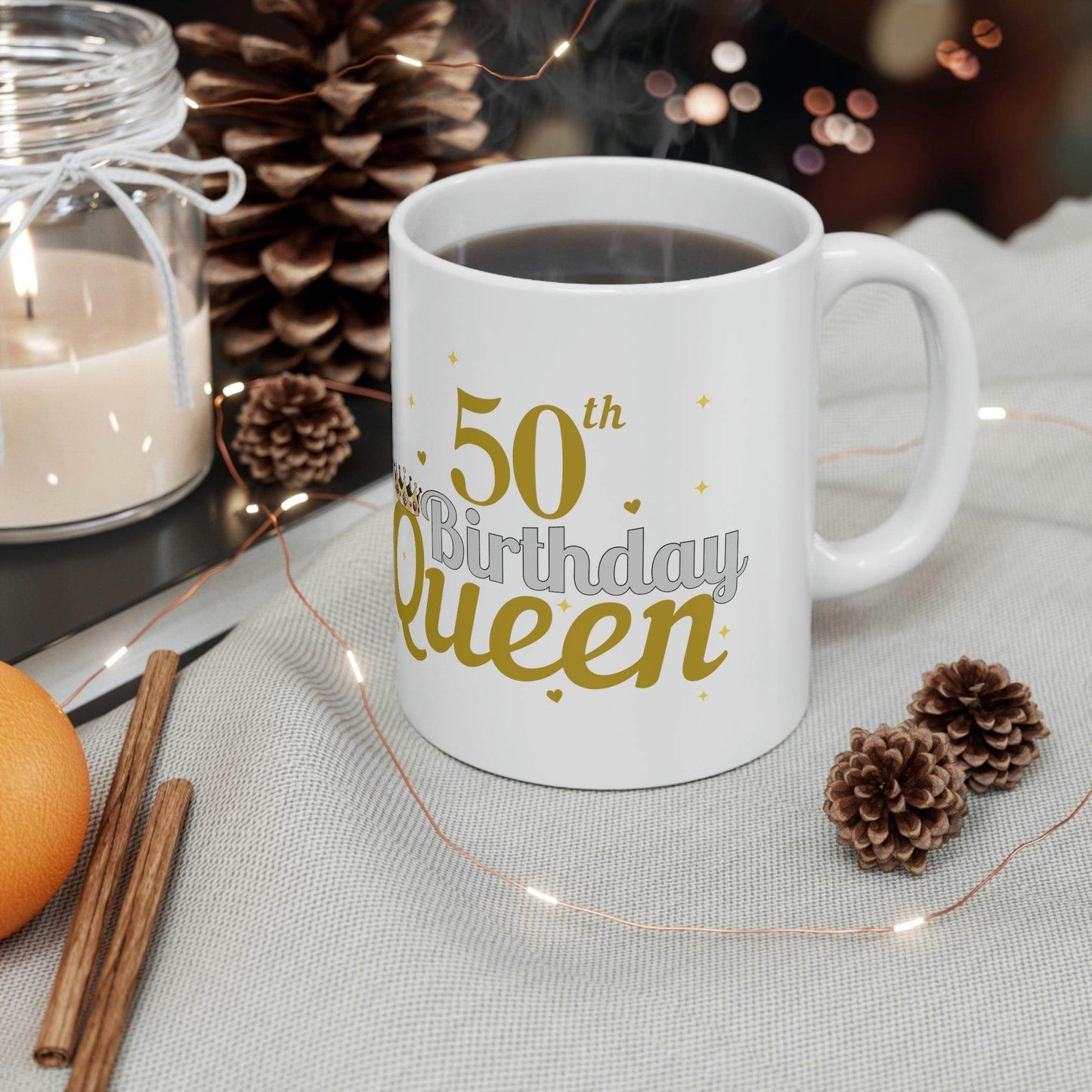 50th Birthday Queen Mug | Limited Edition Gift - Giftsmojo