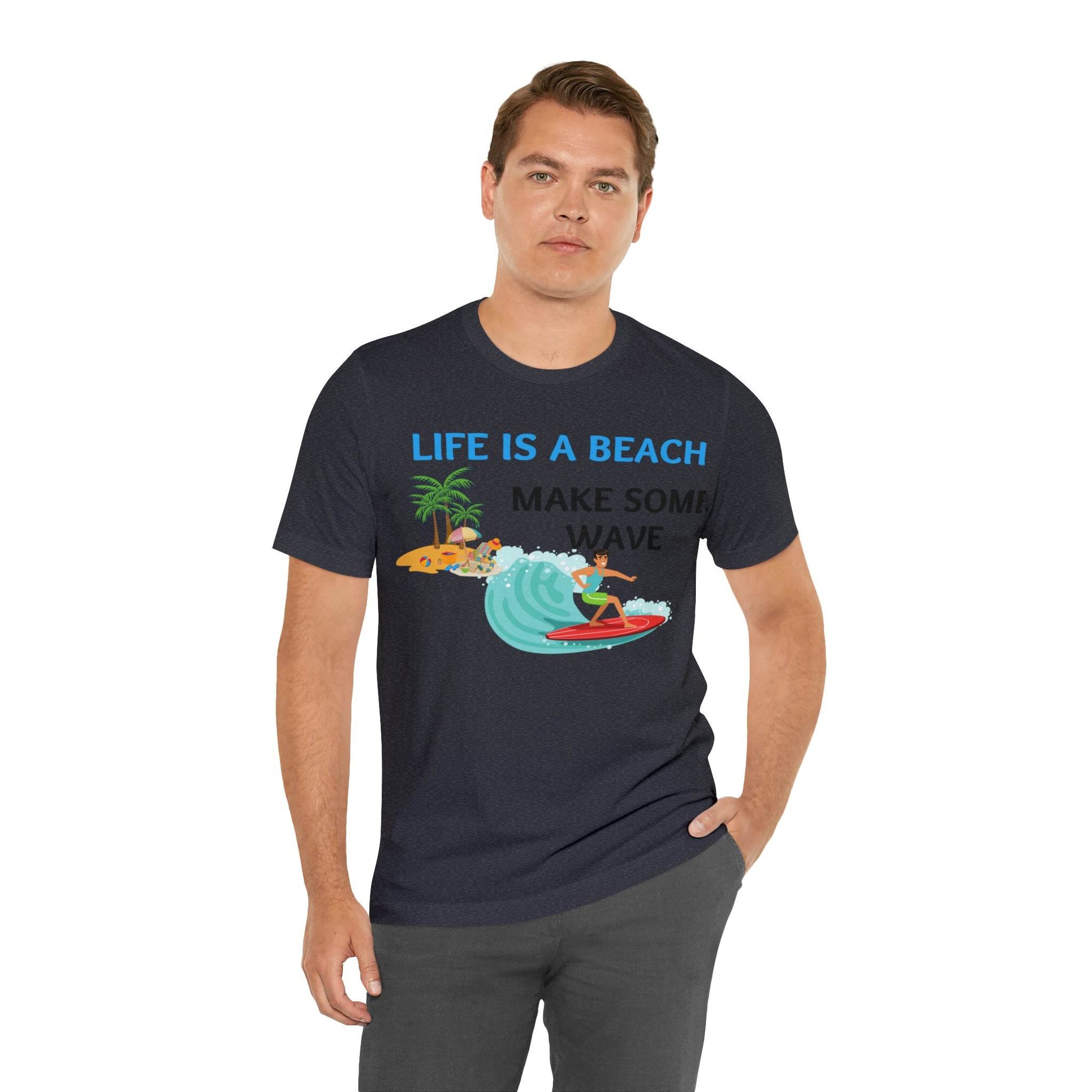 Life is a Beach shirt, Beach t-shirt, Summer shirt, Relaxing beachwear, Coastal fashion, Beach-inspired clothing, Beach adventure apparel - Giftsmojo